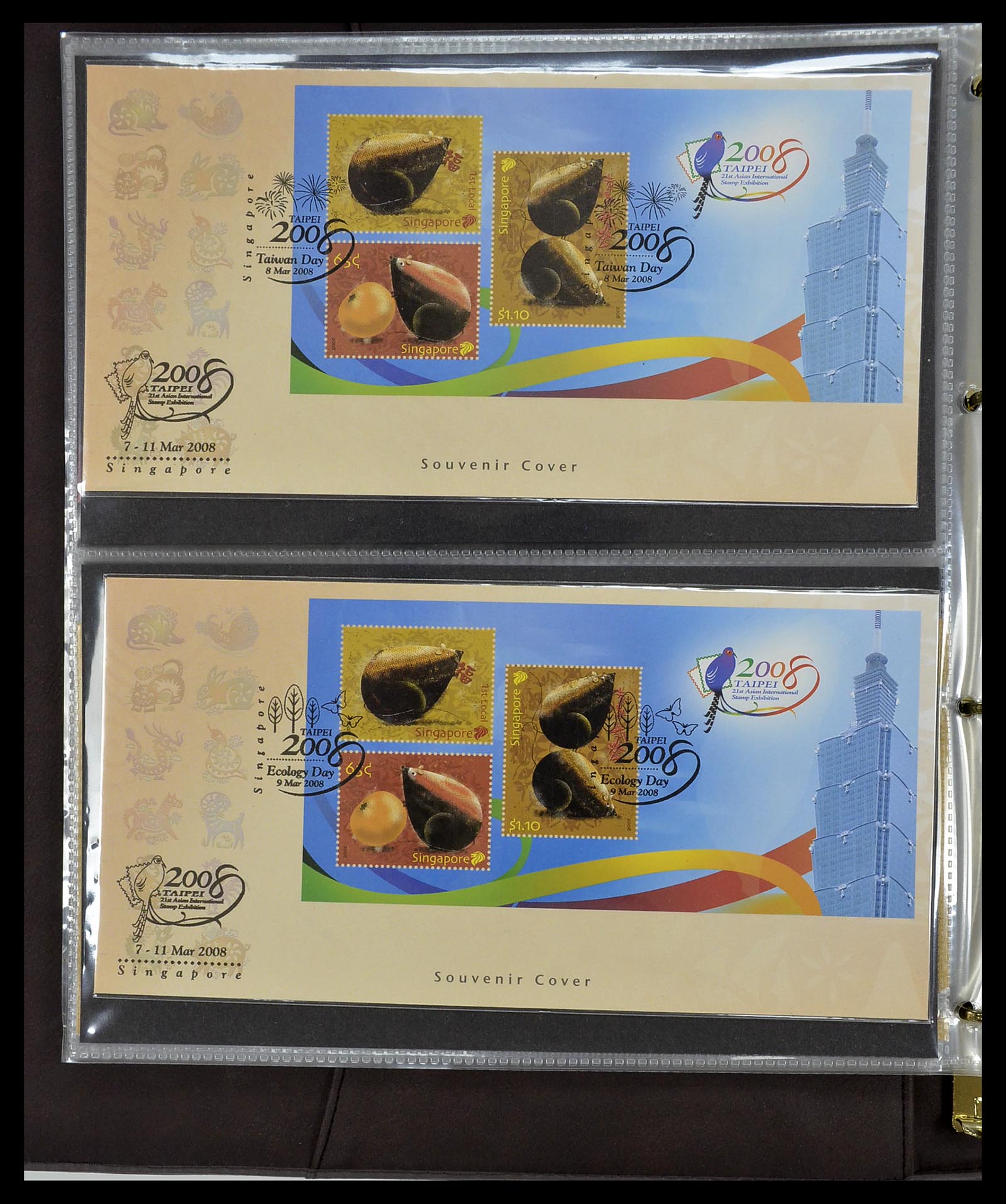 34394 333 - Postzegelverzameling 34394 Singapore FDC's 1948-2015!