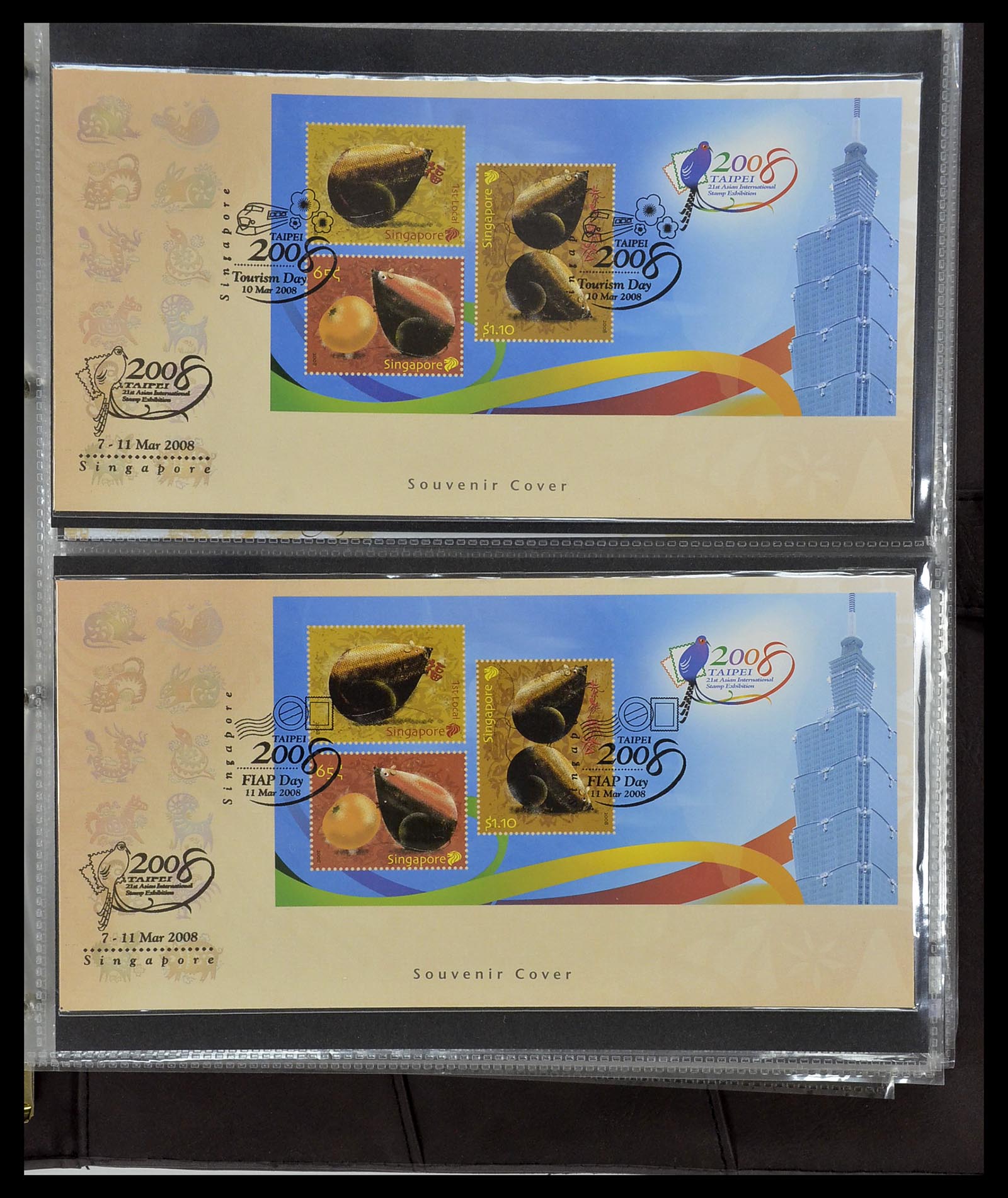 34394 334 - Postzegelverzameling 34394 Singapore FDC's 1948-2015!