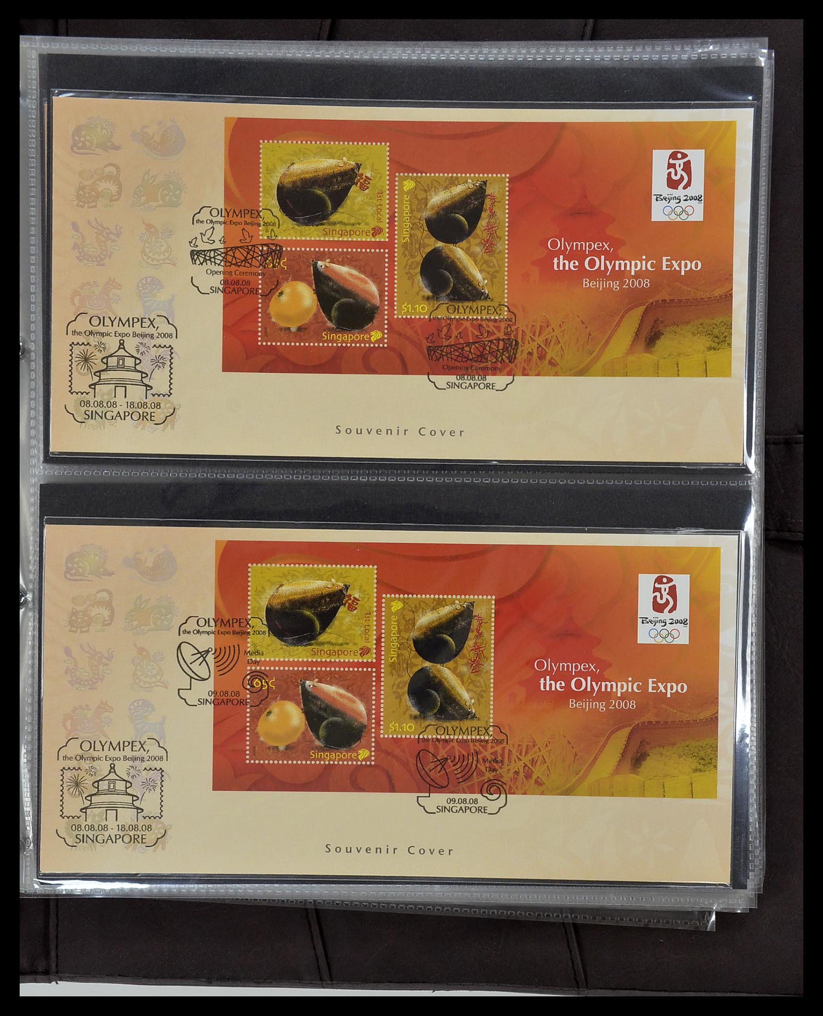 34394 339 - Postzegelverzameling 34394 Singapore FDC's 1948-2015!