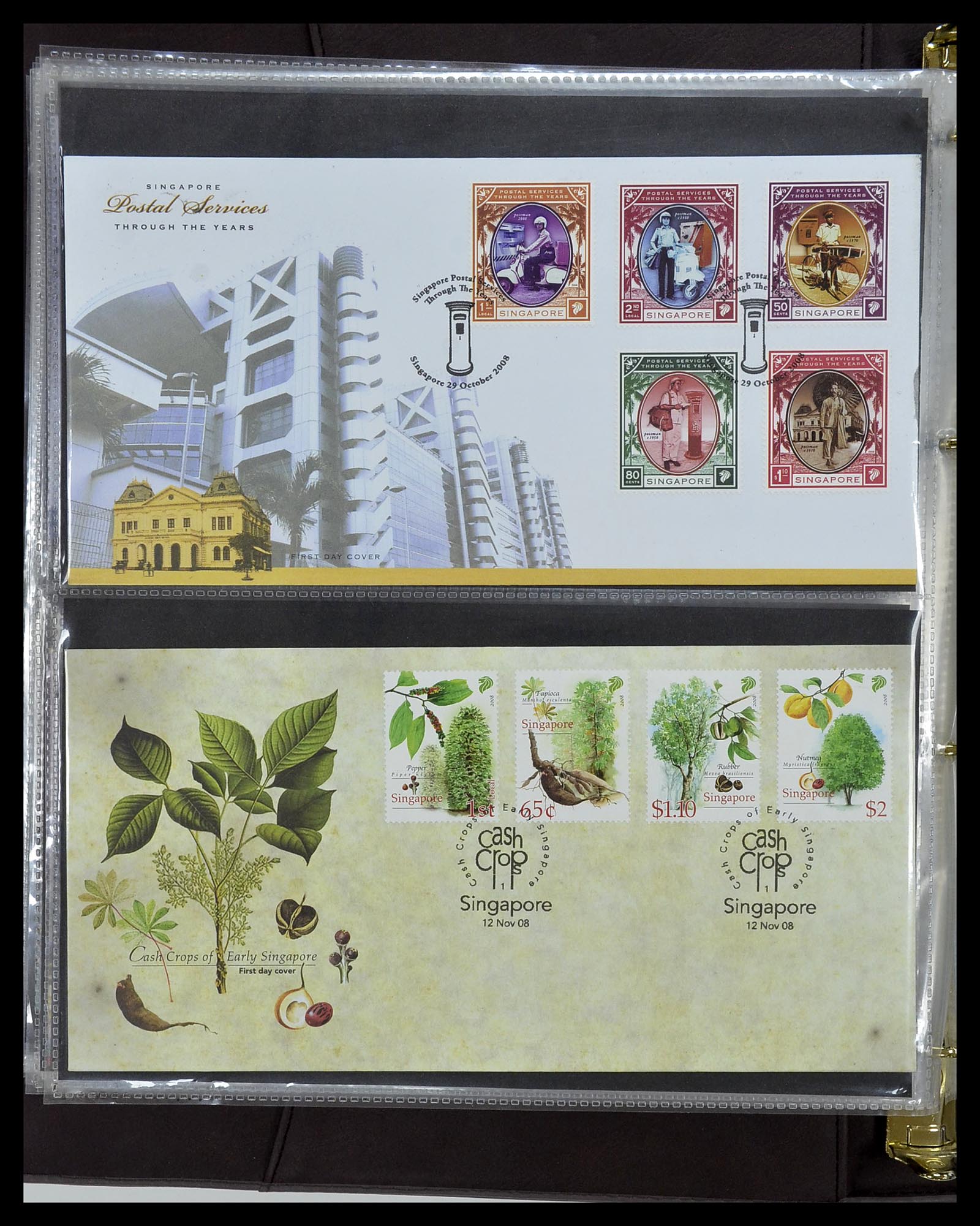 34394 350 - Postzegelverzameling 34394 Singapore FDC's 1948-2015!
