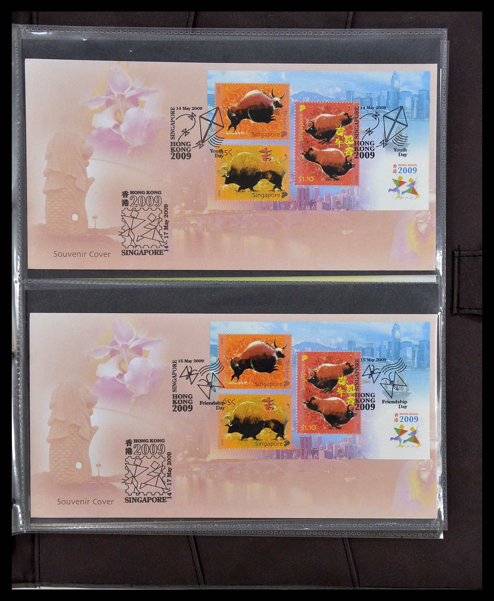 34394 357 - Postzegelverzameling 34394 Singapore FDC's 1948-2015!