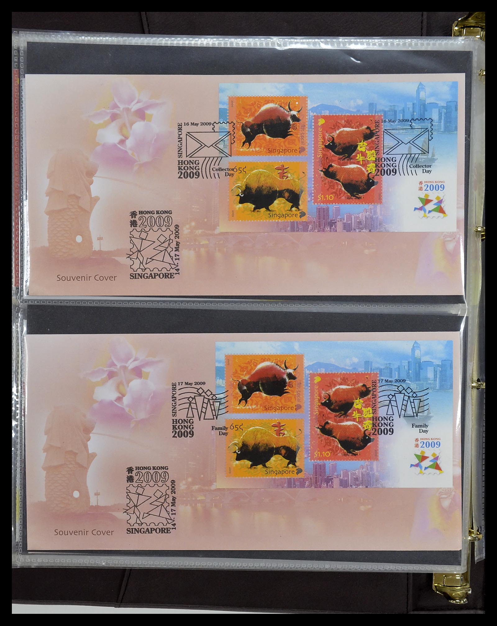 34394 358 - Postzegelverzameling 34394 Singapore FDC's 1948-2015!