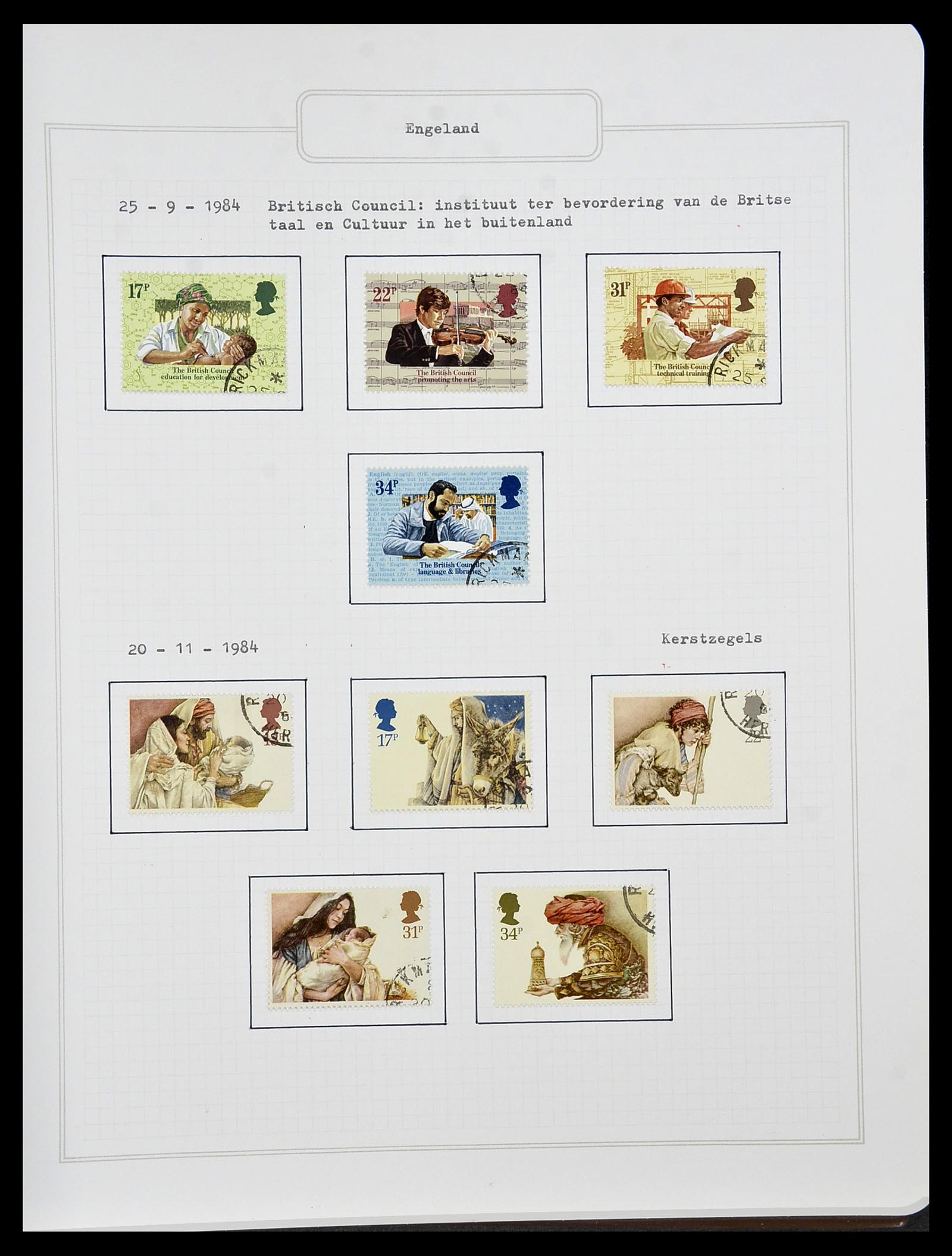 34422 107 - Postzegelverzameling 34422 Engeland 1937-1995.