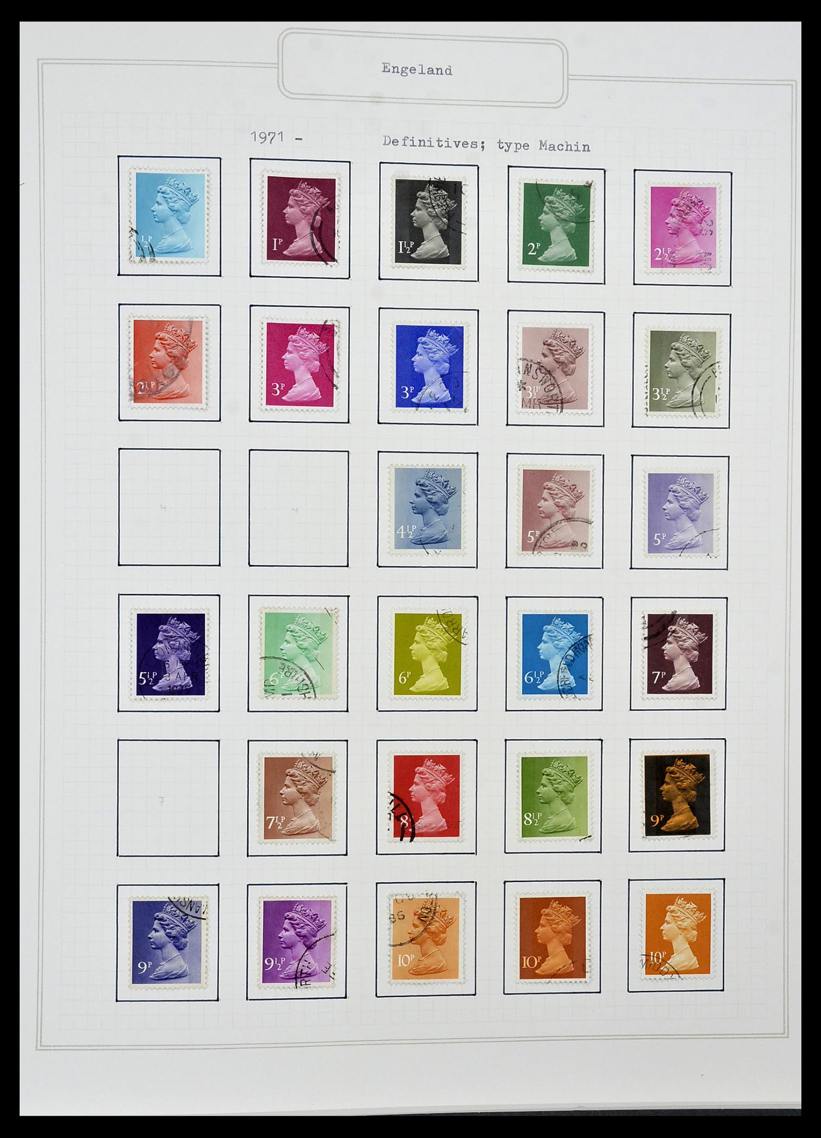 34422 114 - Postzegelverzameling 34422 Engeland 1937-1995.