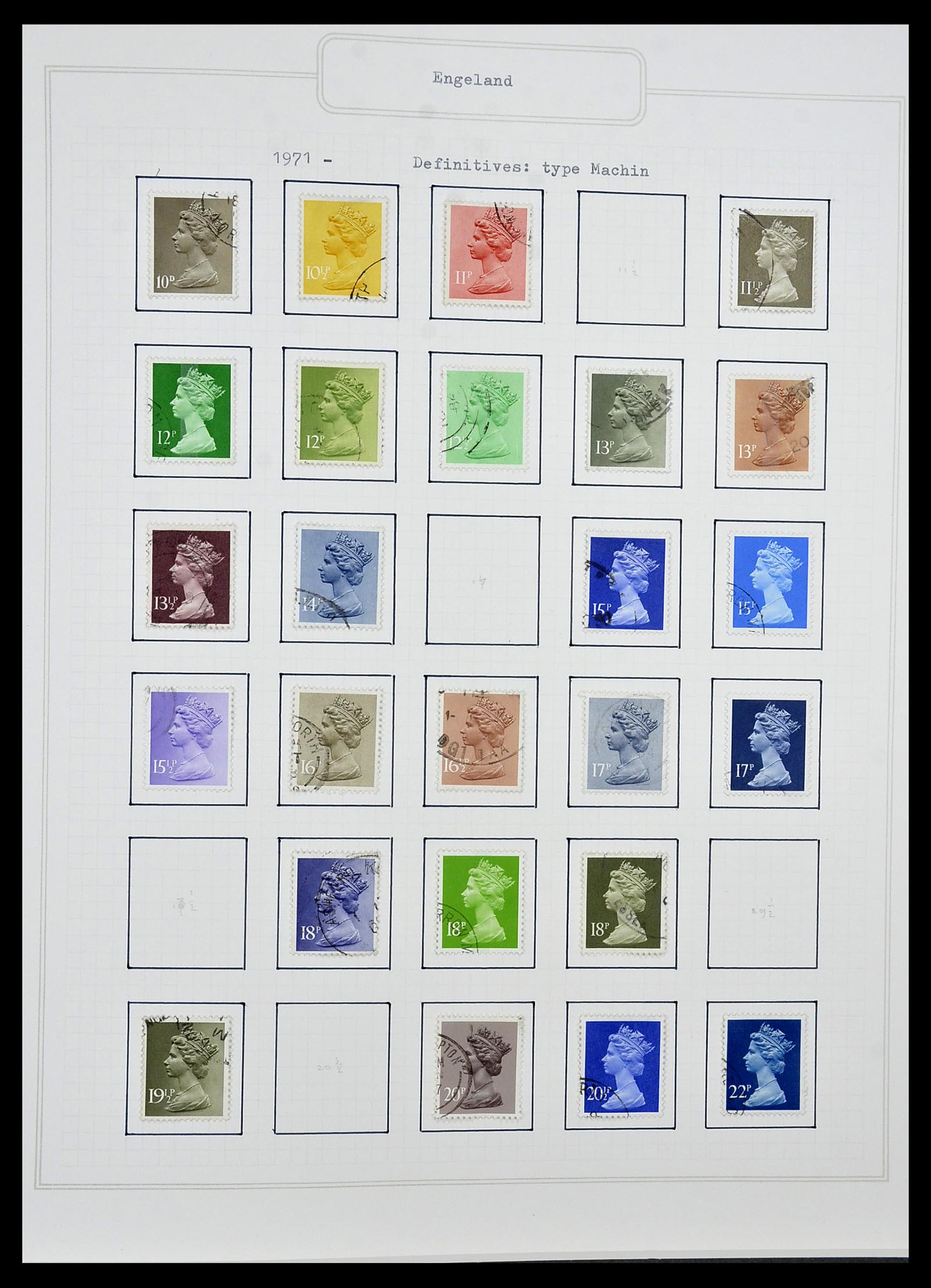 34422 115 - Postzegelverzameling 34422 Engeland 1937-1995.