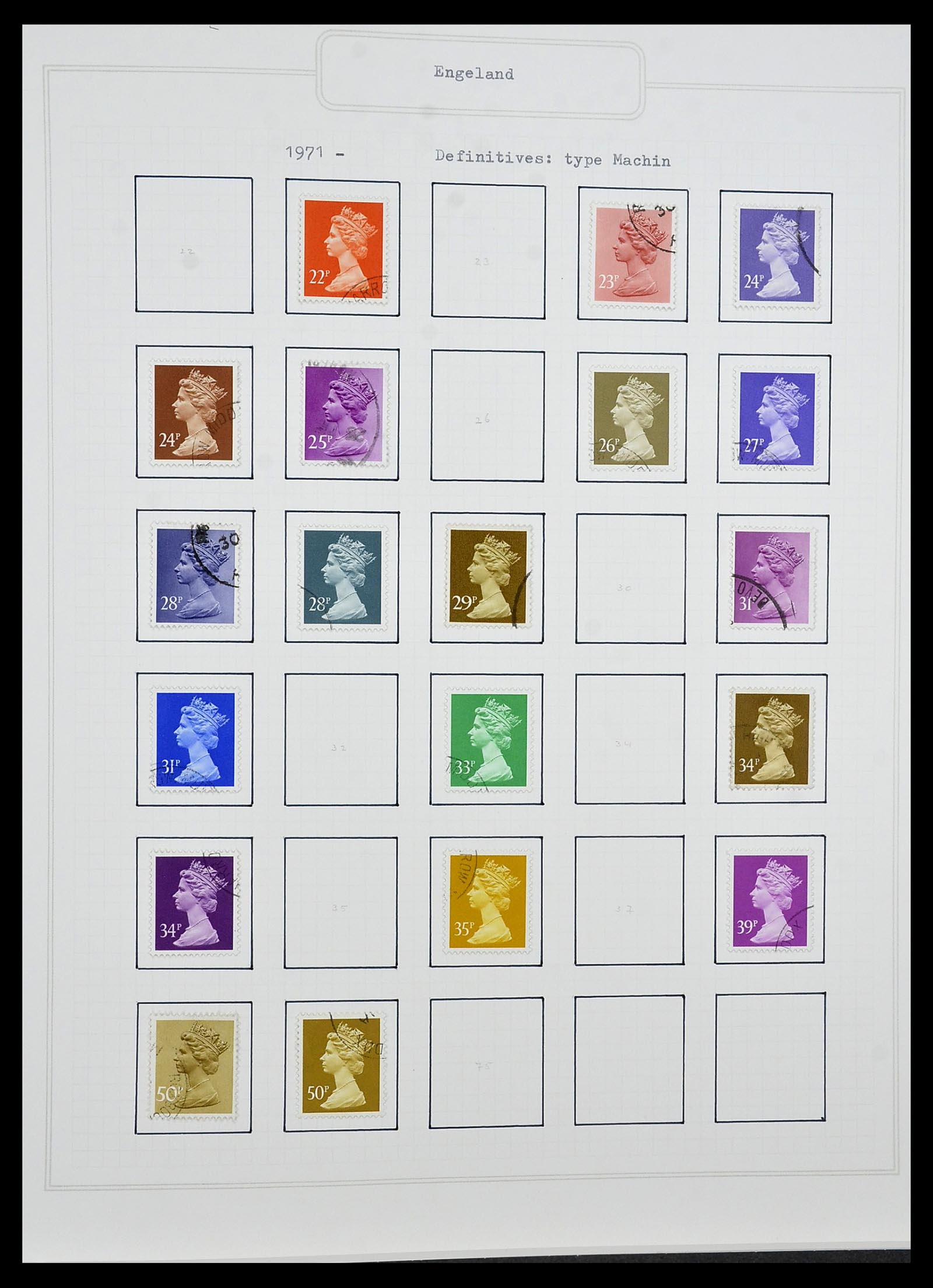 34422 116 - Postzegelverzameling 34422 Engeland 1937-1995.