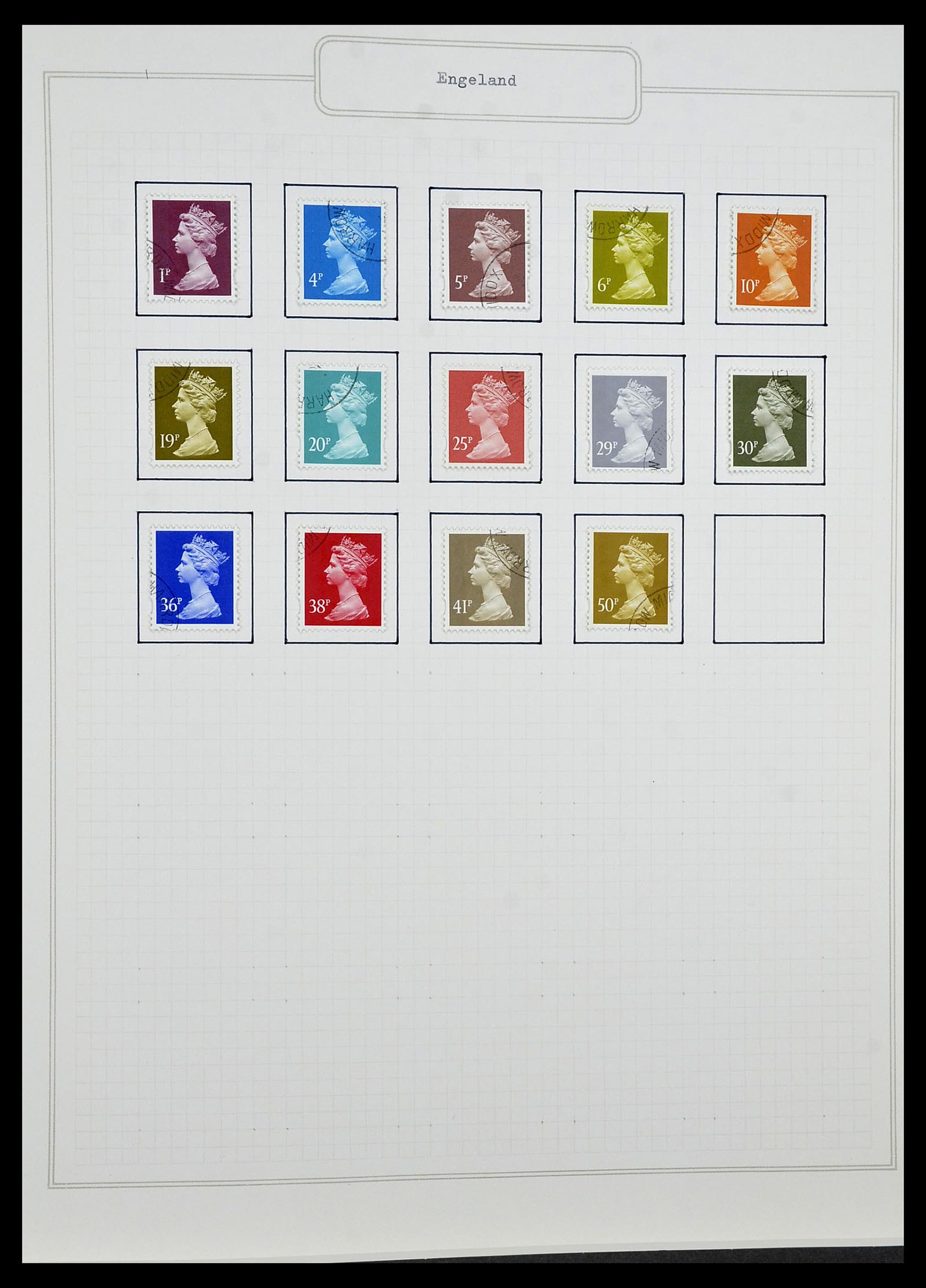 34422 117 - Postzegelverzameling 34422 Engeland 1937-1995.