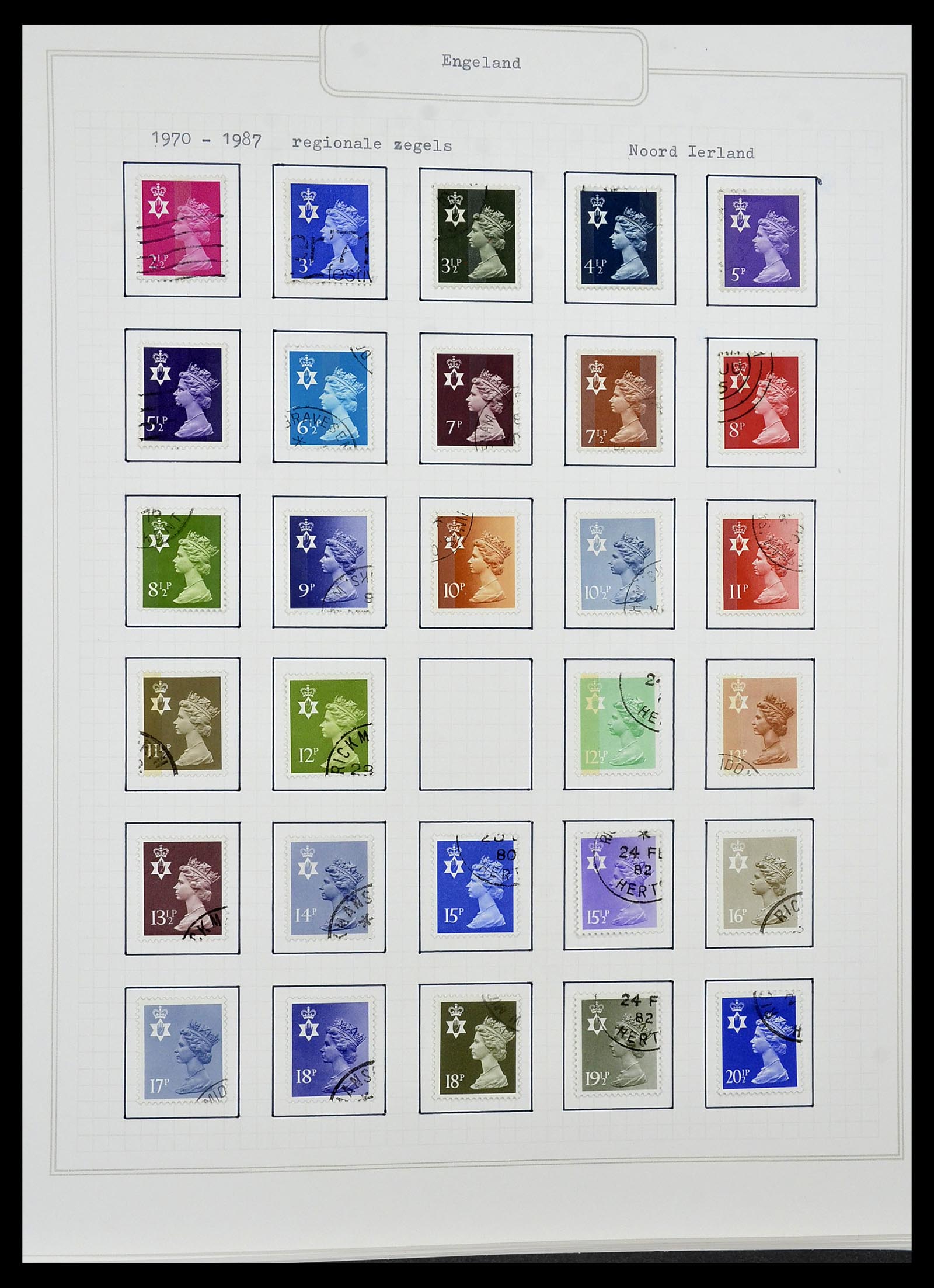 34422 121 - Postzegelverzameling 34422 Engeland 1937-1995.