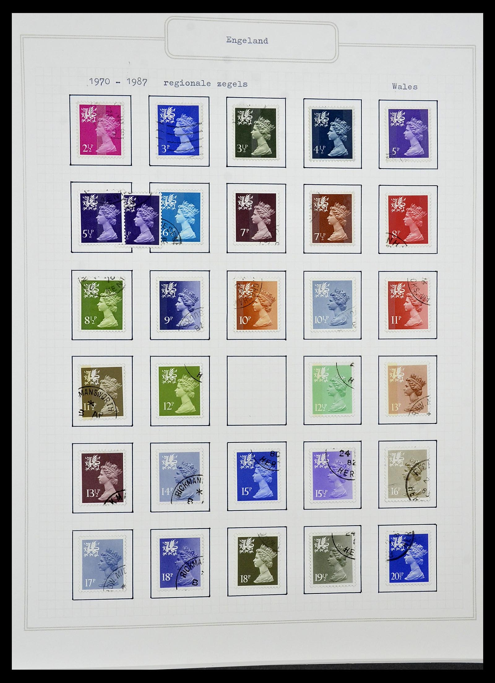 34422 122 - Postzegelverzameling 34422 Engeland 1937-1995.