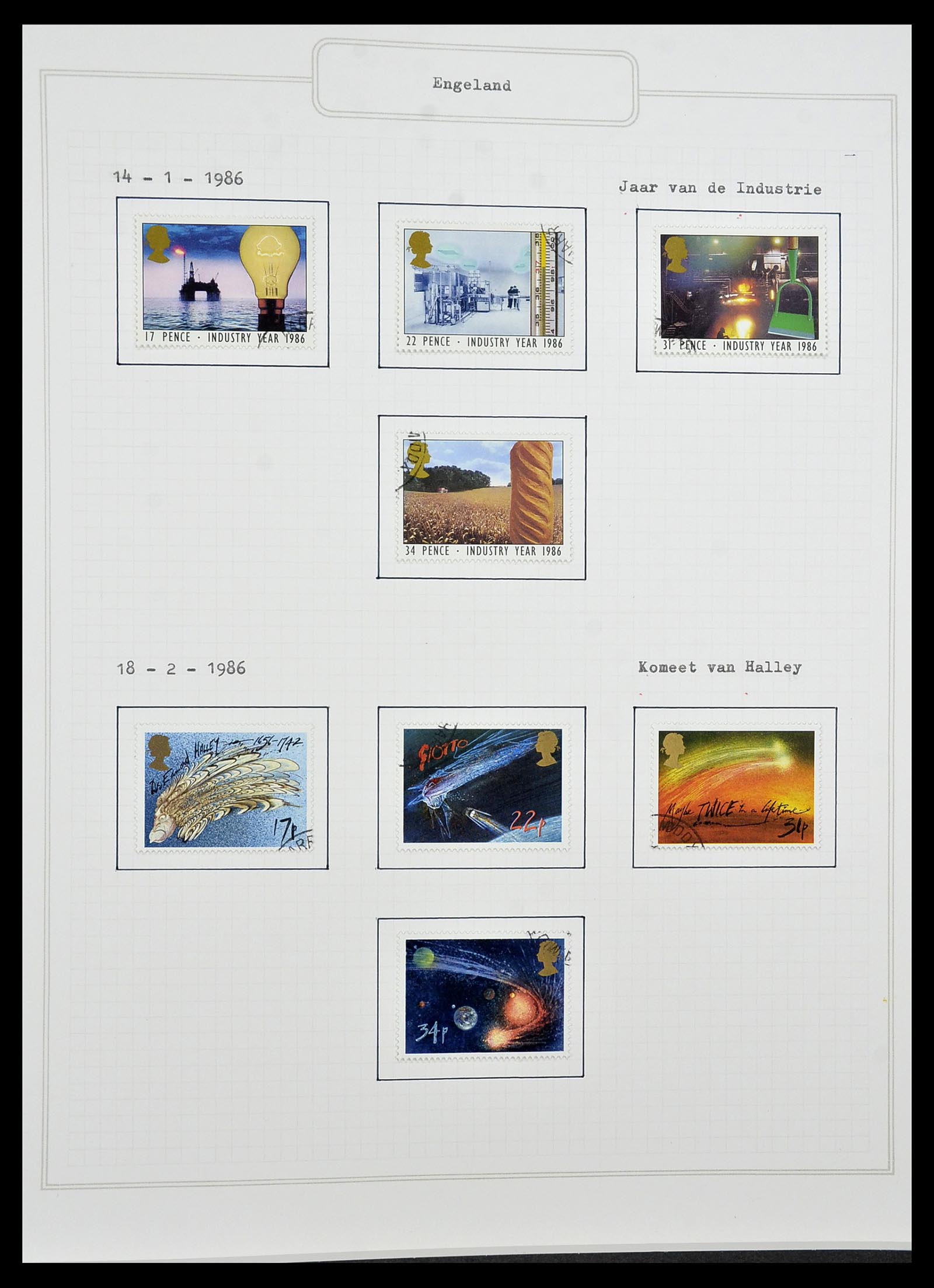 34422 125 - Postzegelverzameling 34422 Engeland 1937-1995.