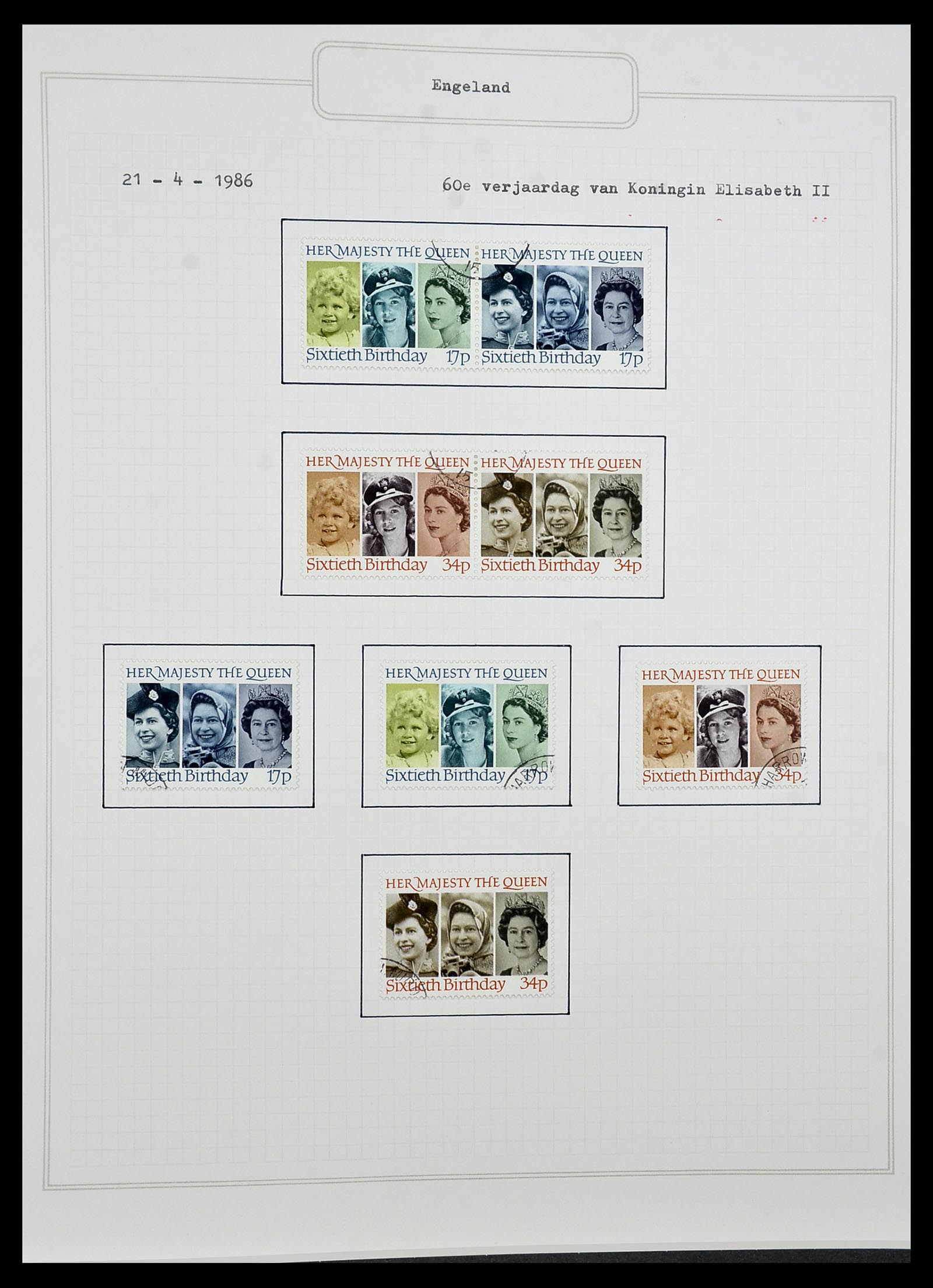 34422 126 - Postzegelverzameling 34422 Engeland 1937-1995.