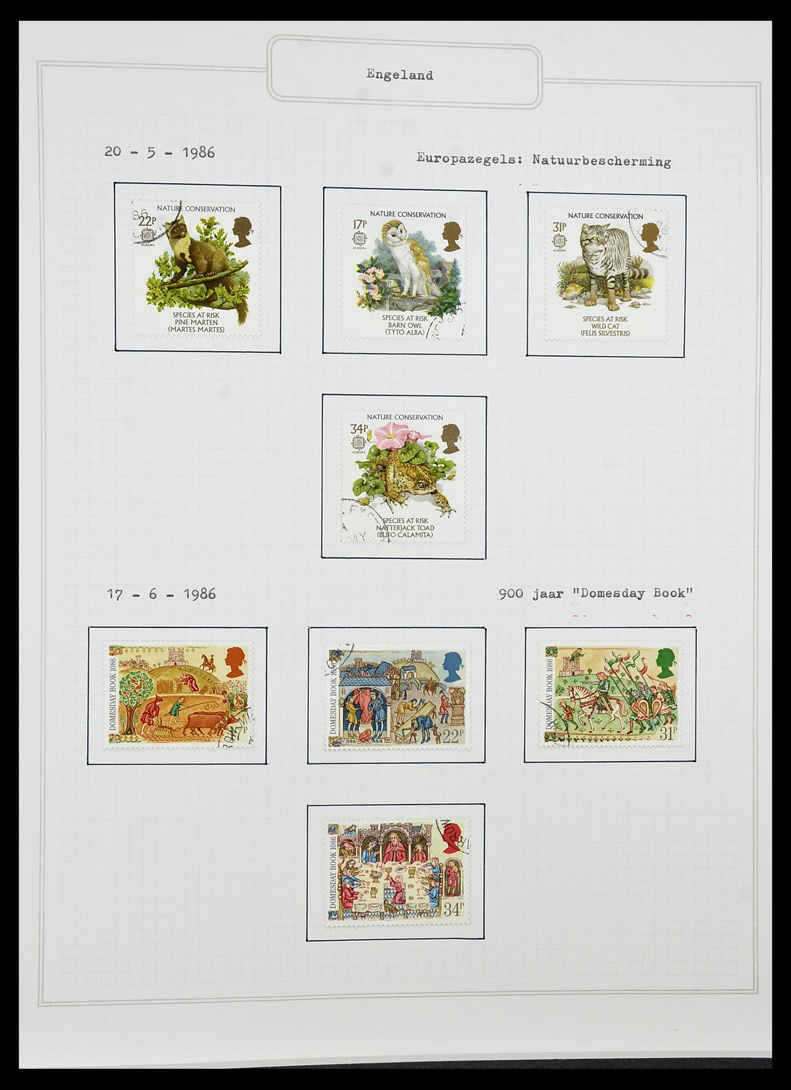 34422 127 - Postzegelverzameling 34422 Engeland 1937-1995.