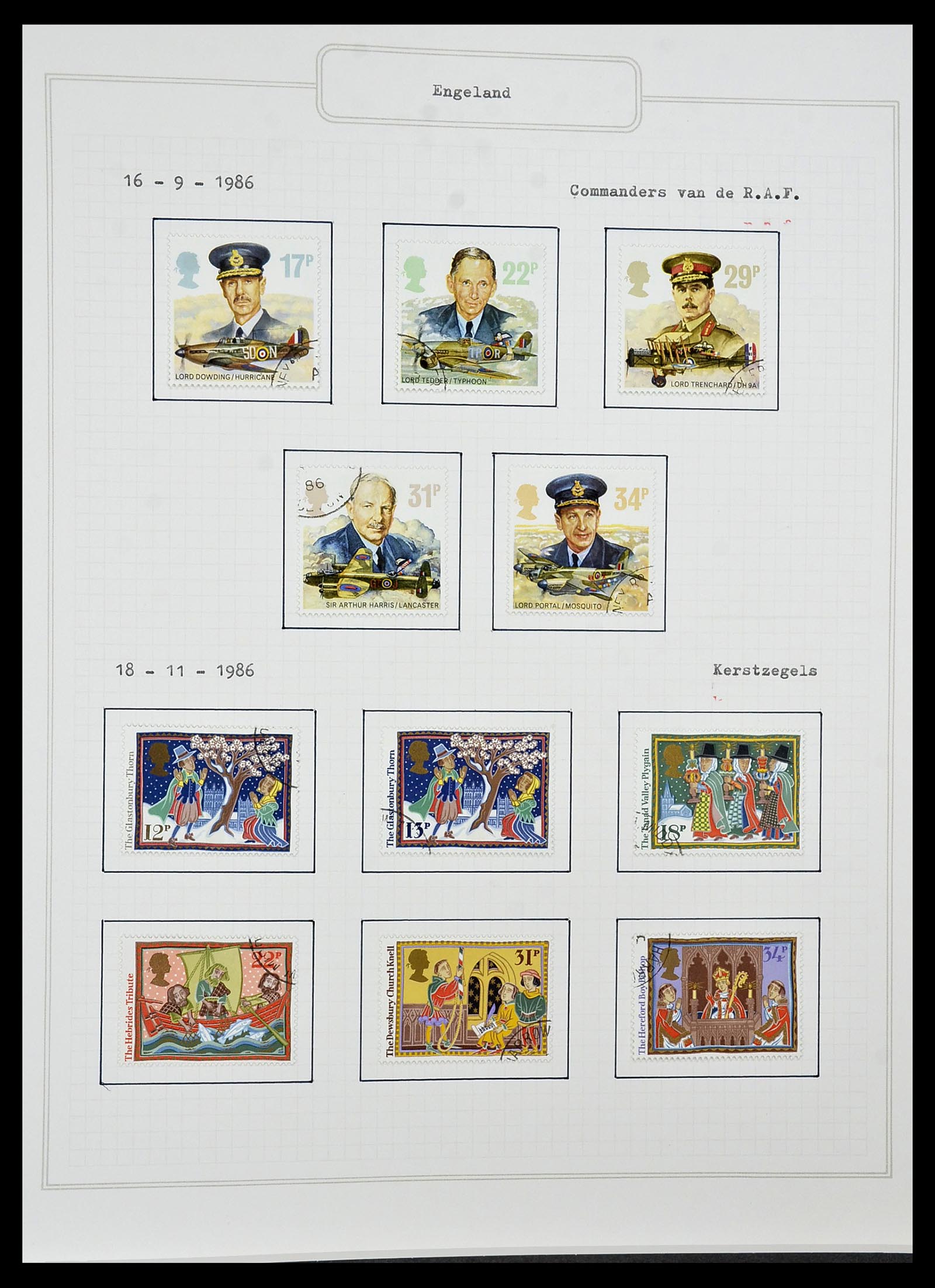 34422 129 - Postzegelverzameling 34422 Engeland 1937-1995.