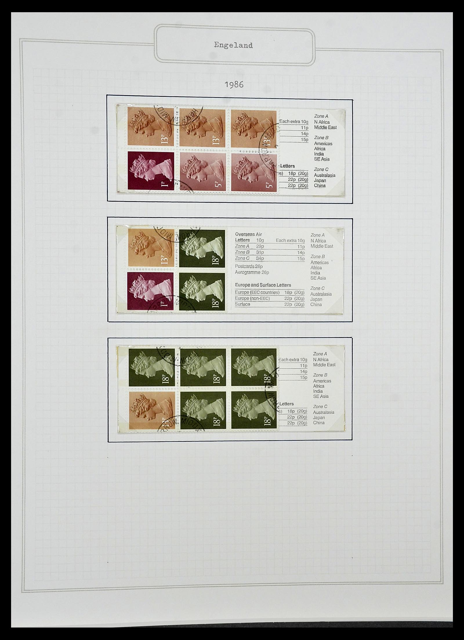 34422 130 - Postzegelverzameling 34422 Engeland 1937-1995.