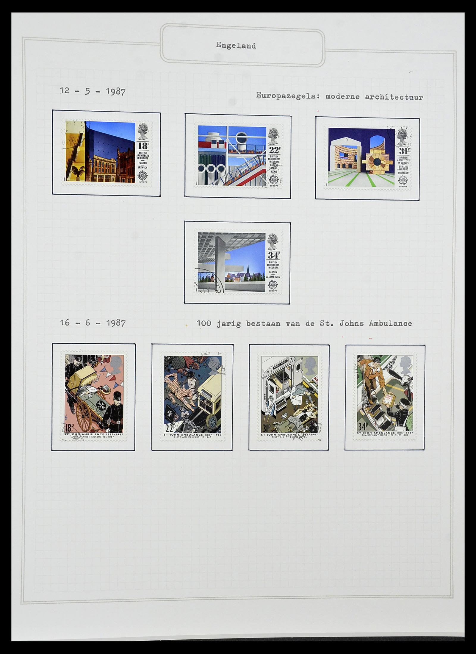 34422 132 - Postzegelverzameling 34422 Engeland 1937-1995.