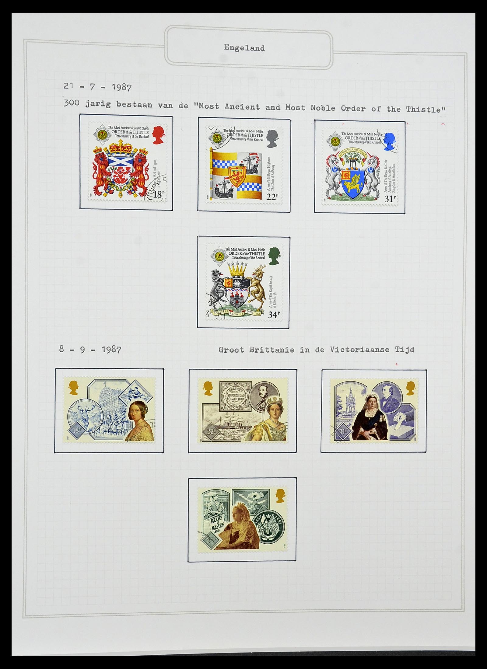 34422 133 - Postzegelverzameling 34422 Engeland 1937-1995.