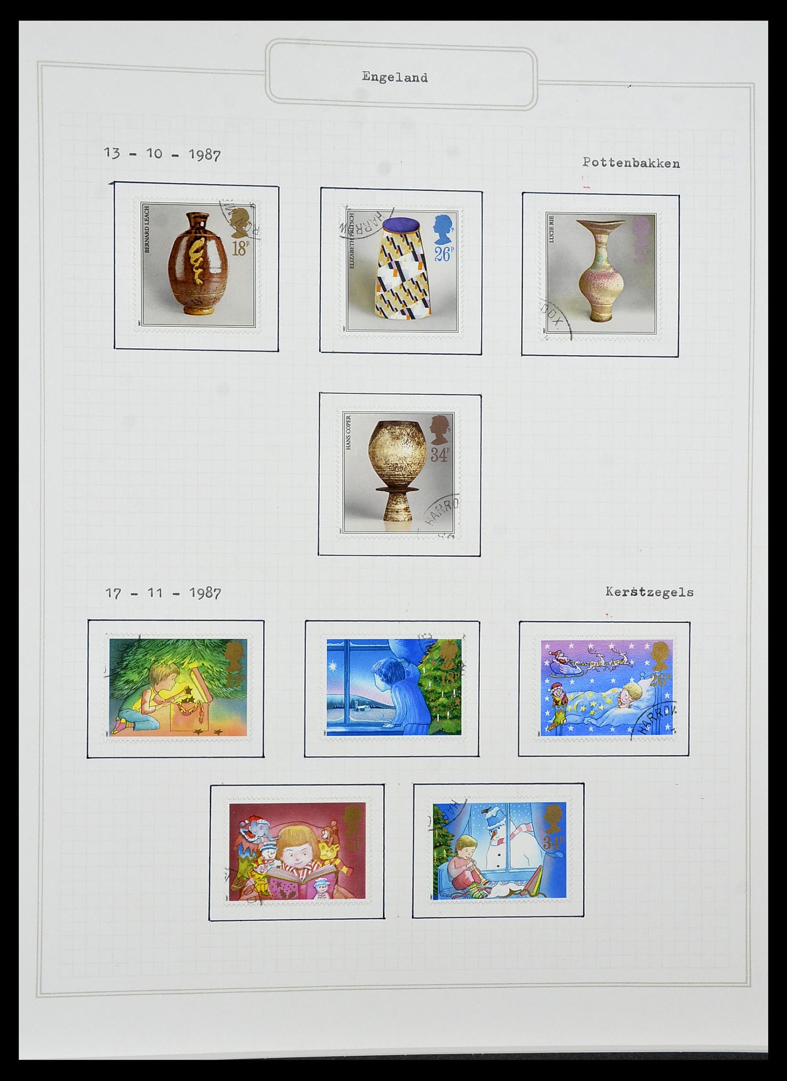 34422 134 - Postzegelverzameling 34422 Engeland 1937-1995.