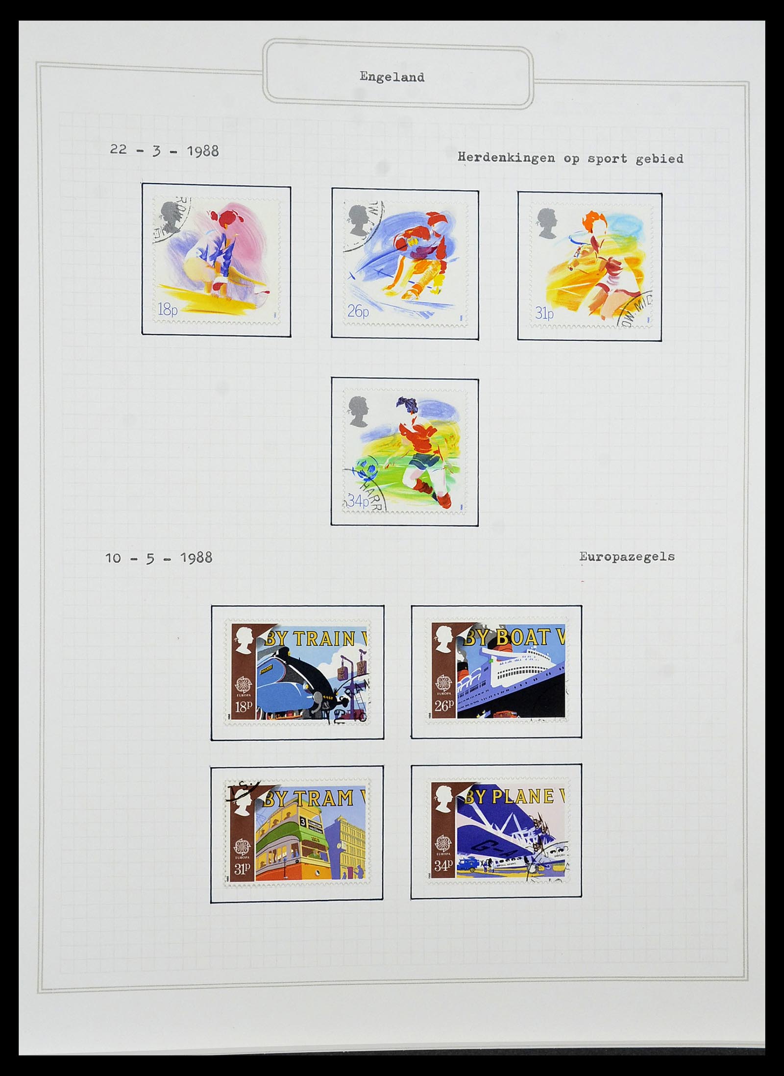 34422 136 - Postzegelverzameling 34422 Engeland 1937-1995.
