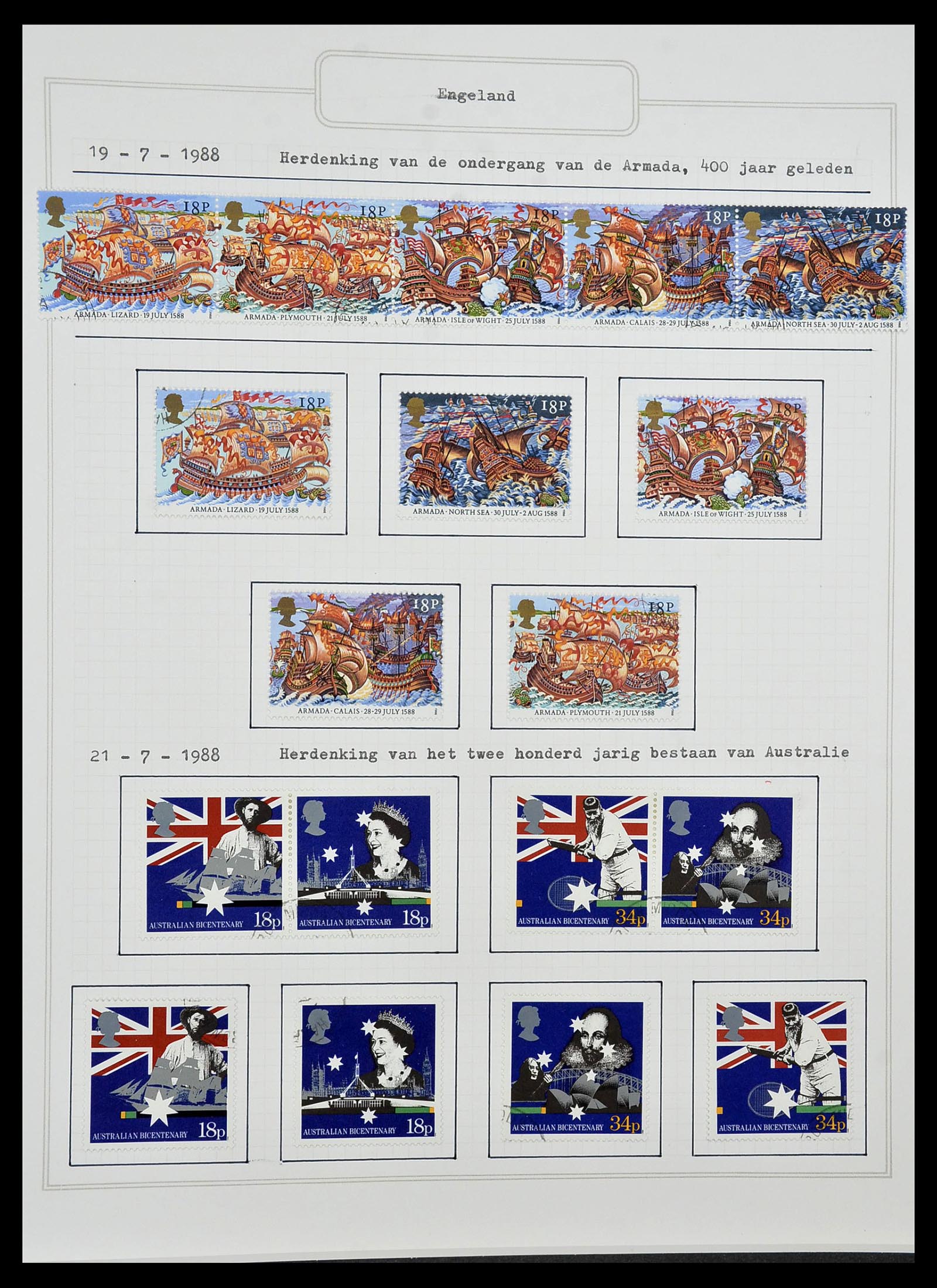 34422 137 - Postzegelverzameling 34422 Engeland 1937-1995.