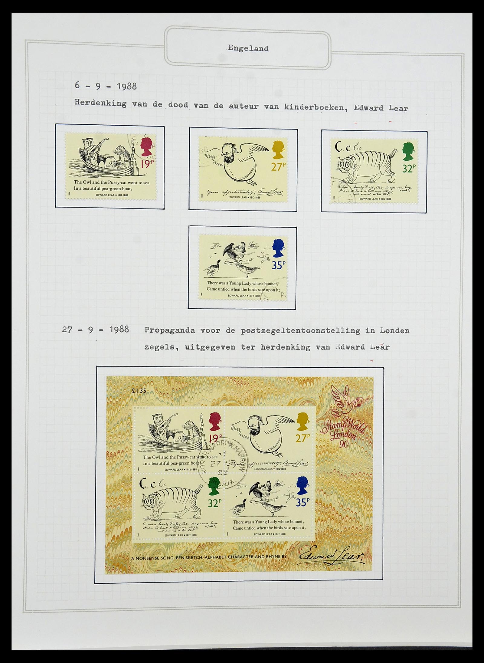 34422 138 - Postzegelverzameling 34422 Engeland 1937-1995.