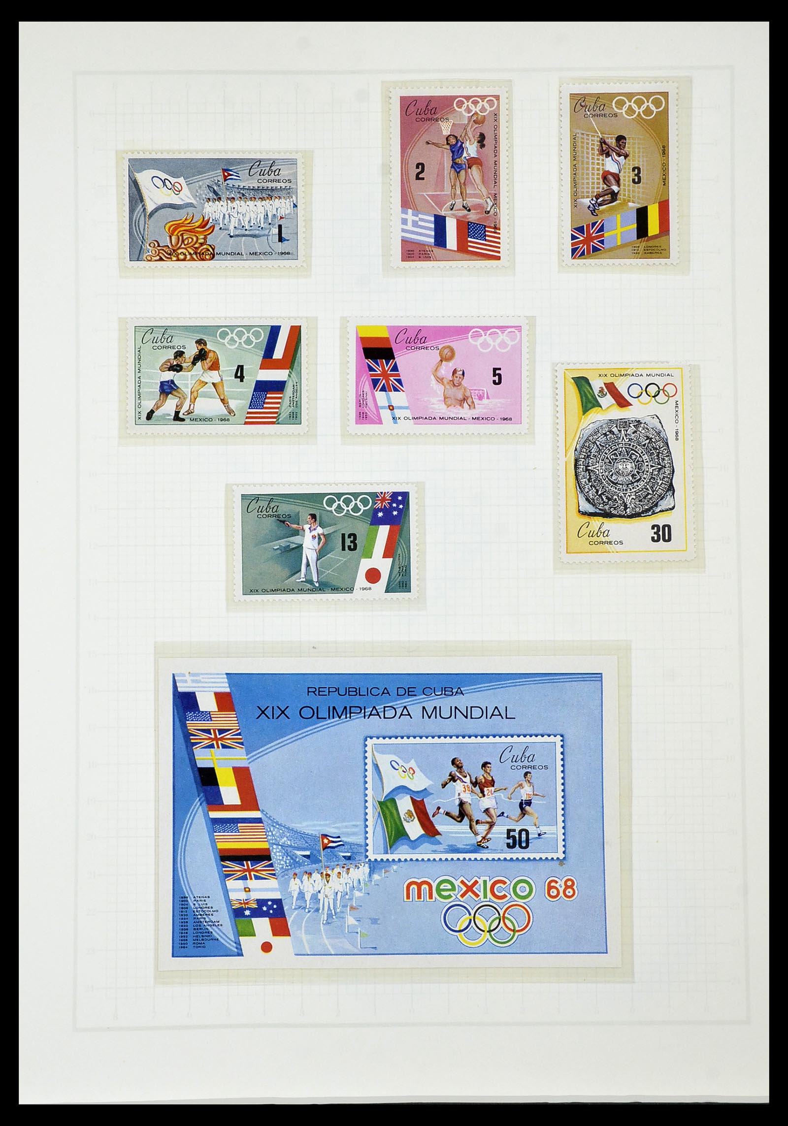 34431 507 - Postzegelverzameling 34431 Olympische Spelen 1964-1968.