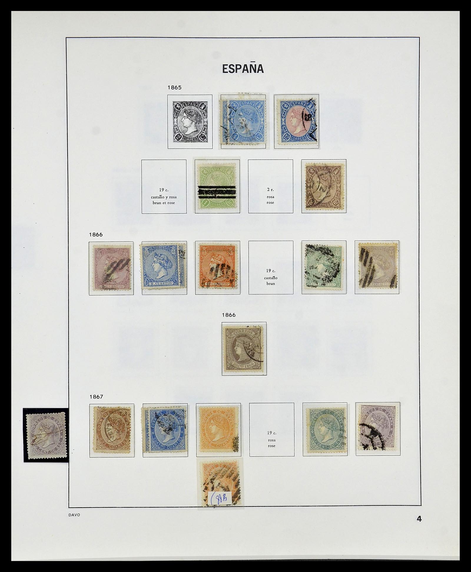 34440 004 - Postzegelverzameling 34440 Spanje 1850-1969.