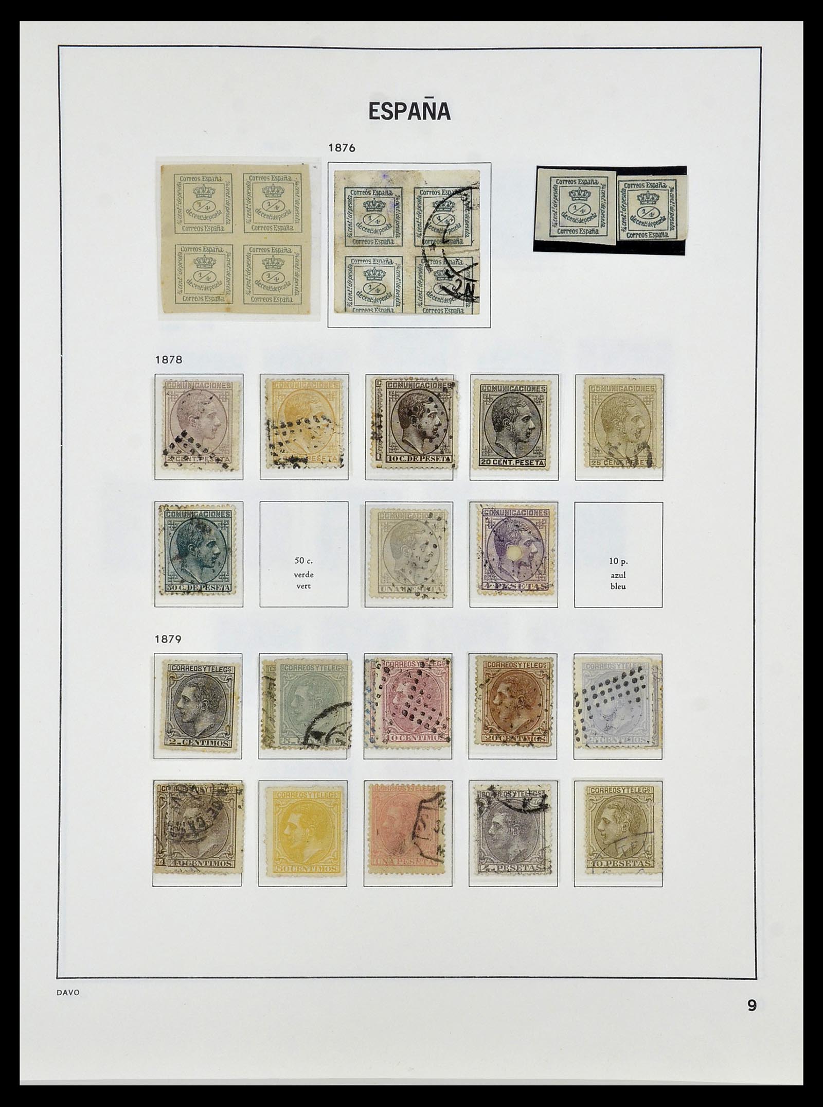 34440 009 - Postzegelverzameling 34440 Spanje 1850-1969.