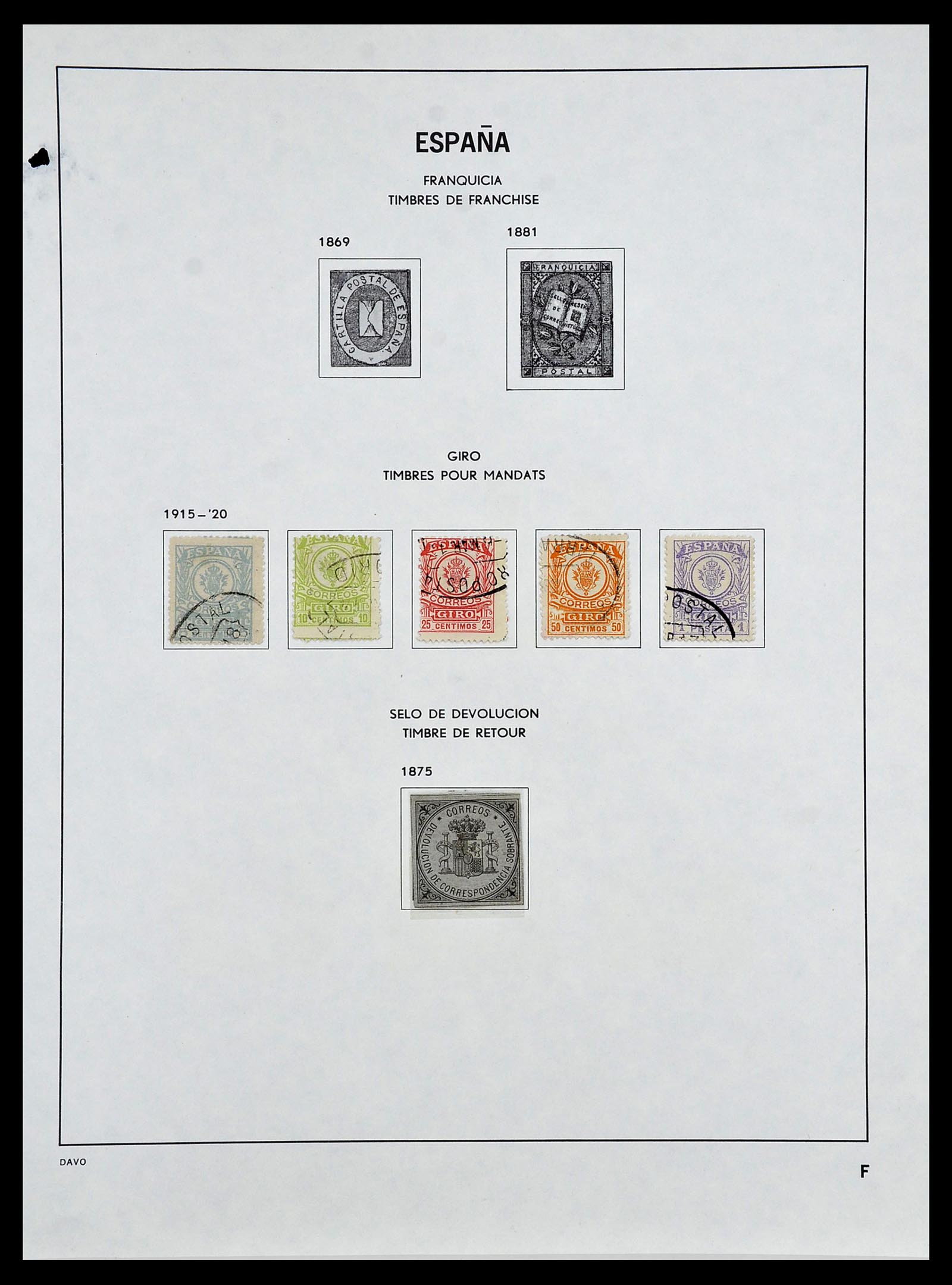 34440 063 - Postzegelverzameling 34440 Spanje 1850-1969.