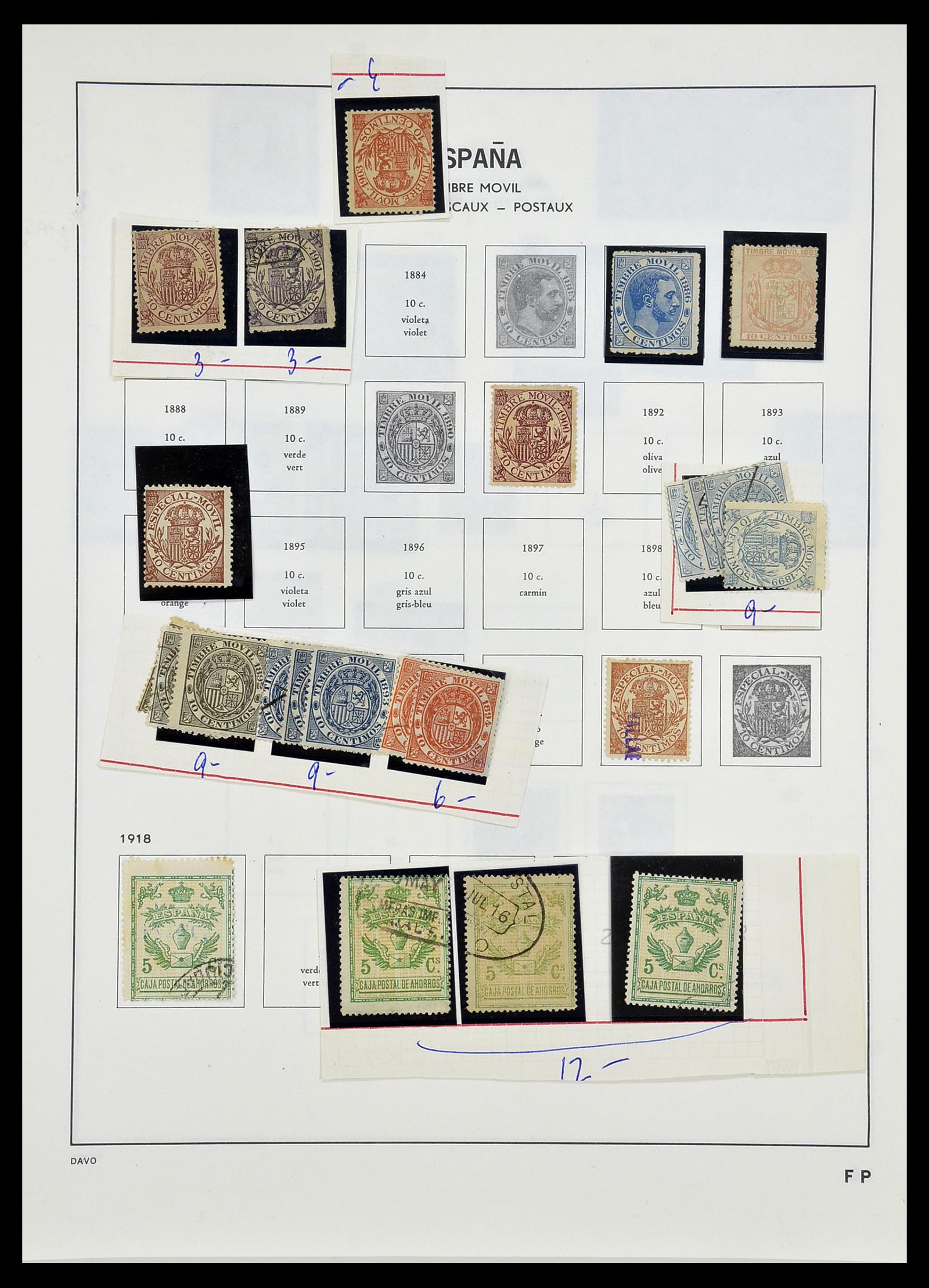 34440 064 - Postzegelverzameling 34440 Spanje 1850-1969.