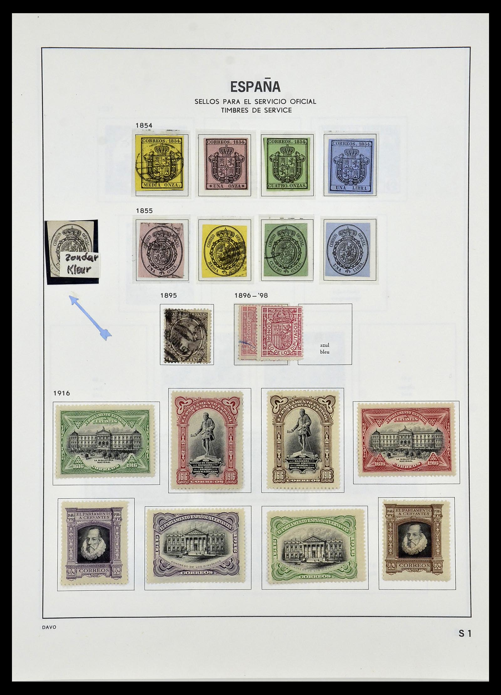 34440 067 - Postzegelverzameling 34440 Spanje 1850-1969.