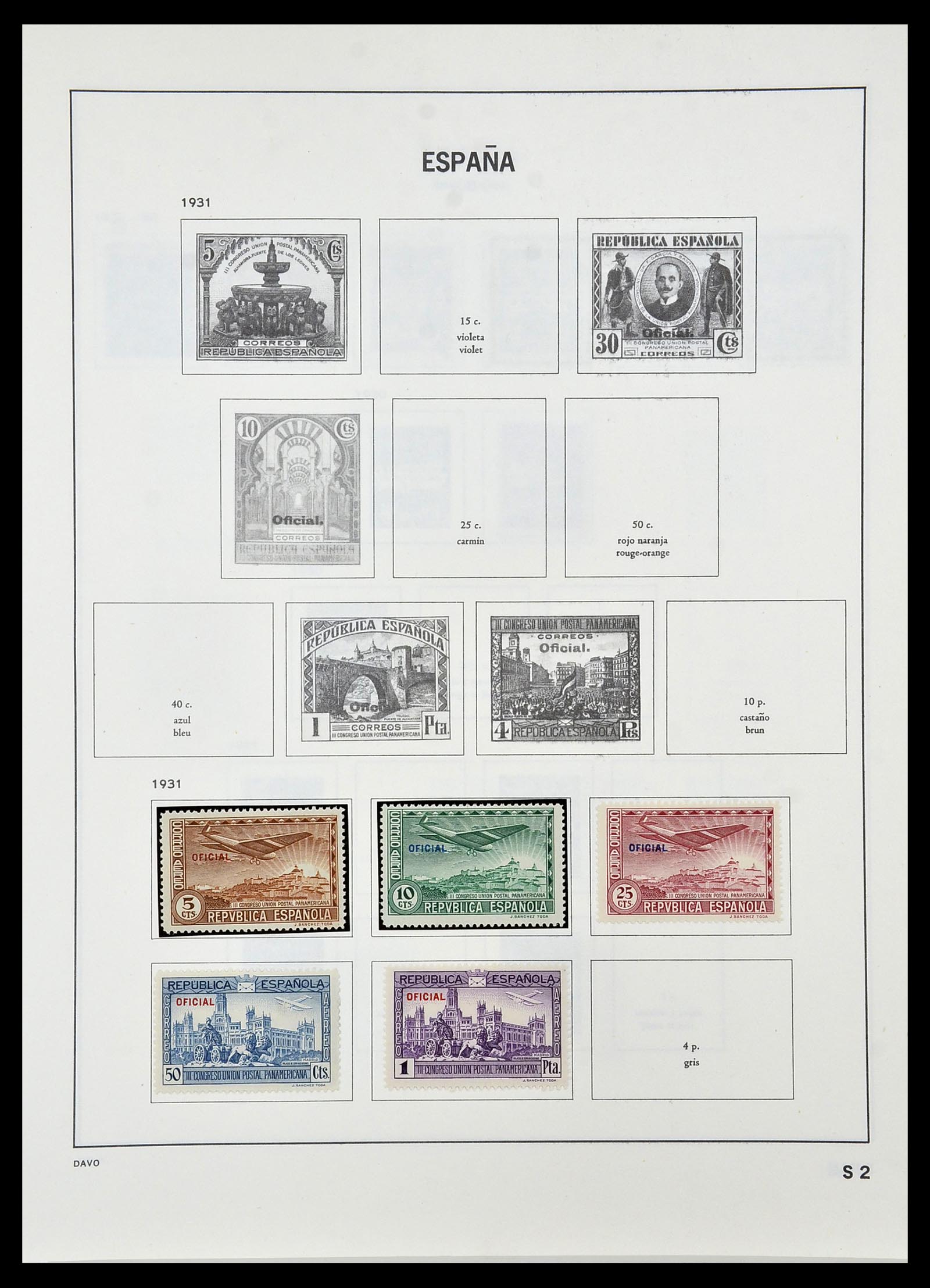 34440 068 - Postzegelverzameling 34440 Spanje 1850-1969.