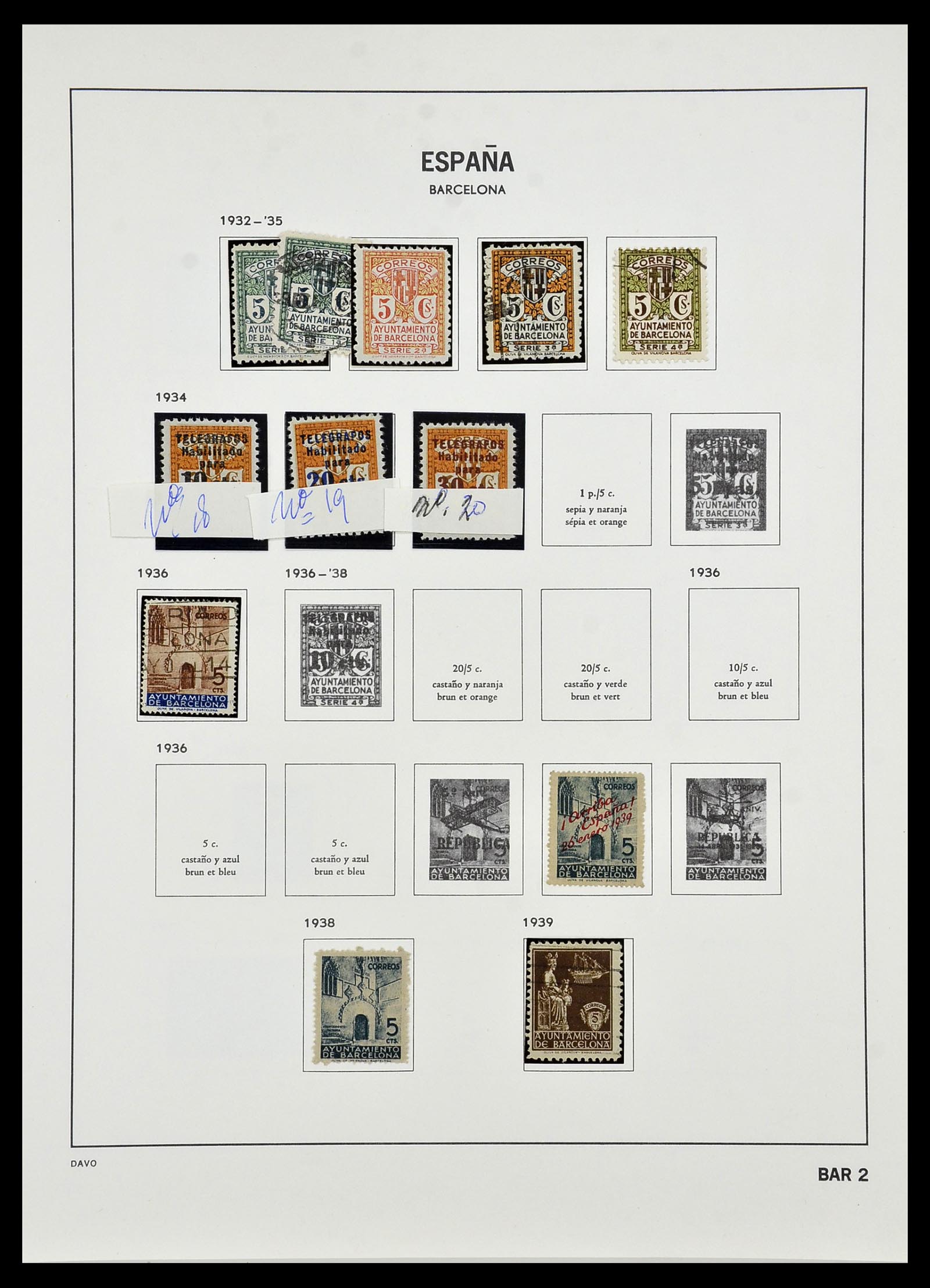 34440 070 - Postzegelverzameling 34440 Spanje 1850-1969.