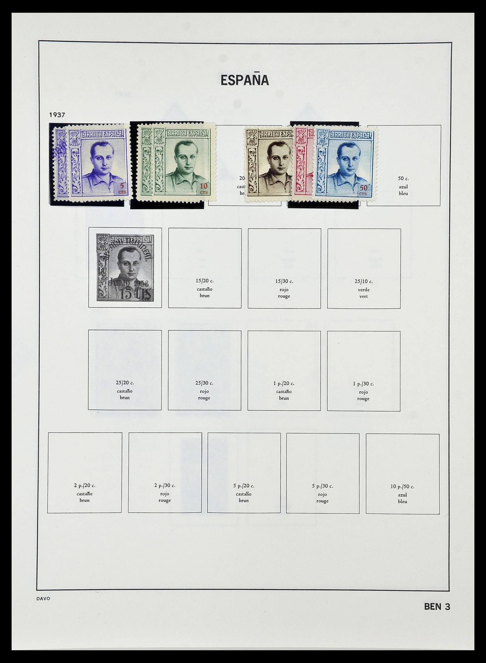 34440 072 - Postzegelverzameling 34440 Spanje 1850-1969.