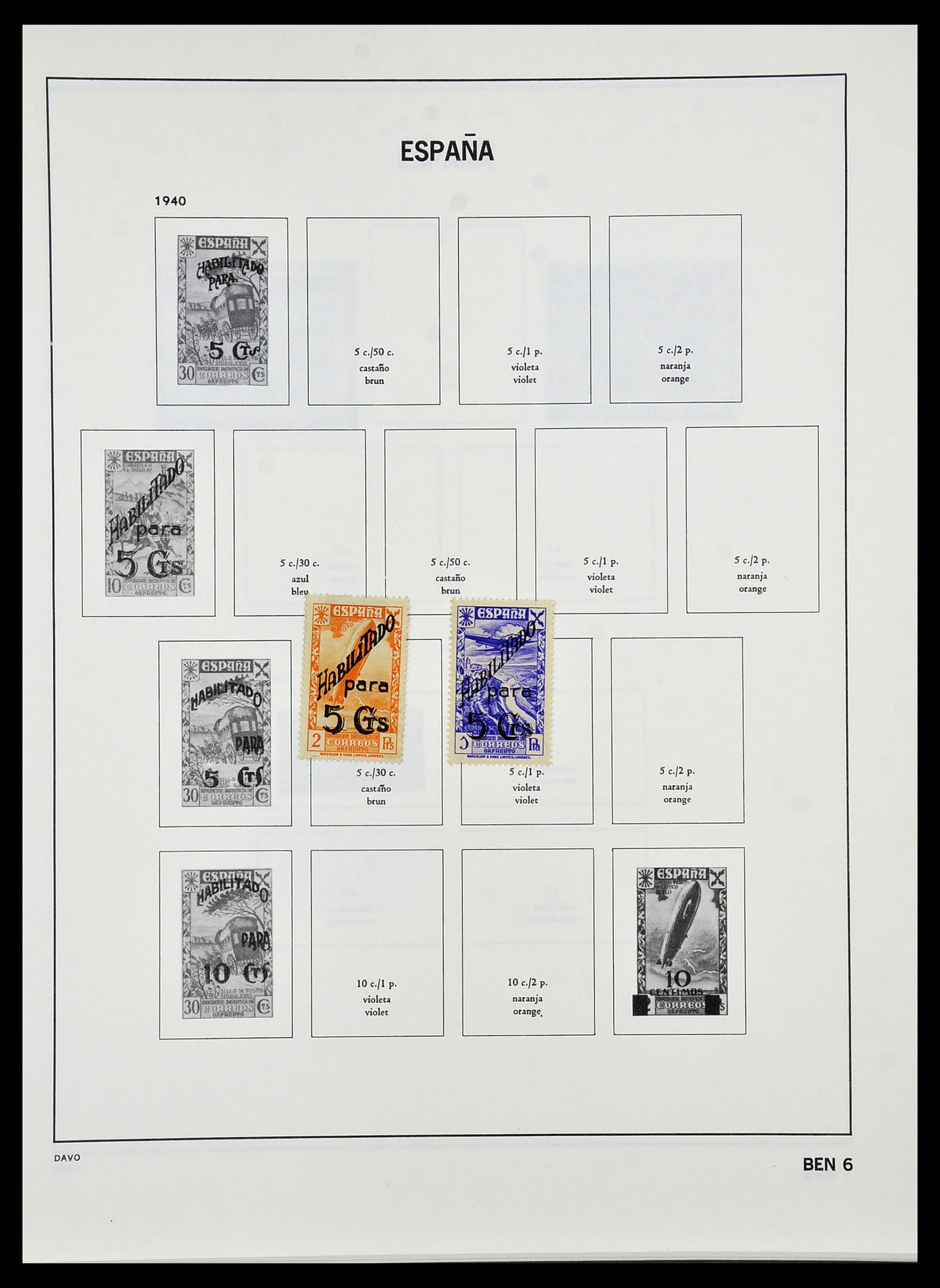 34440 075 - Postzegelverzameling 34440 Spanje 1850-1969.