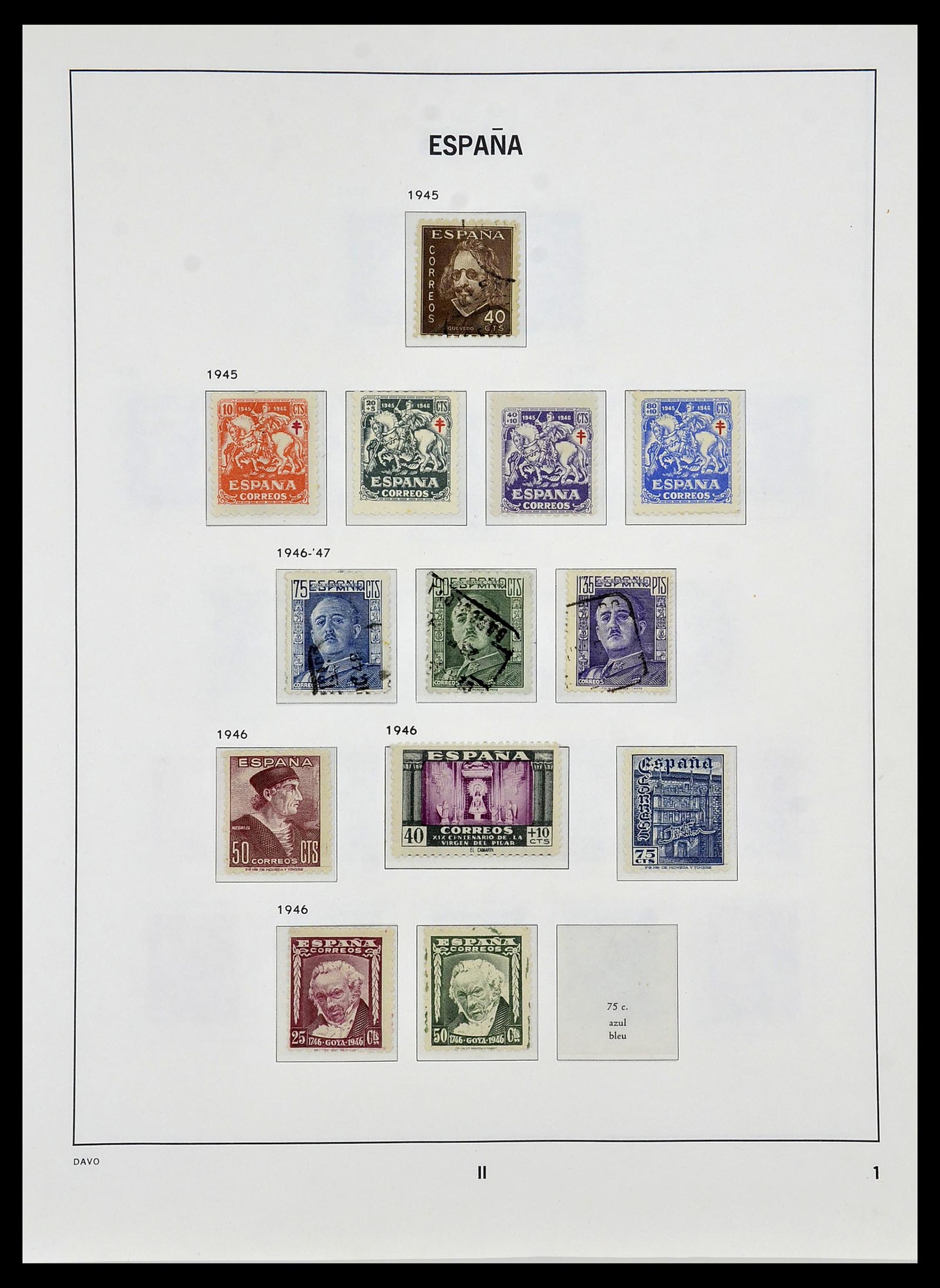 34440 078 - Postzegelverzameling 34440 Spanje 1850-1969.