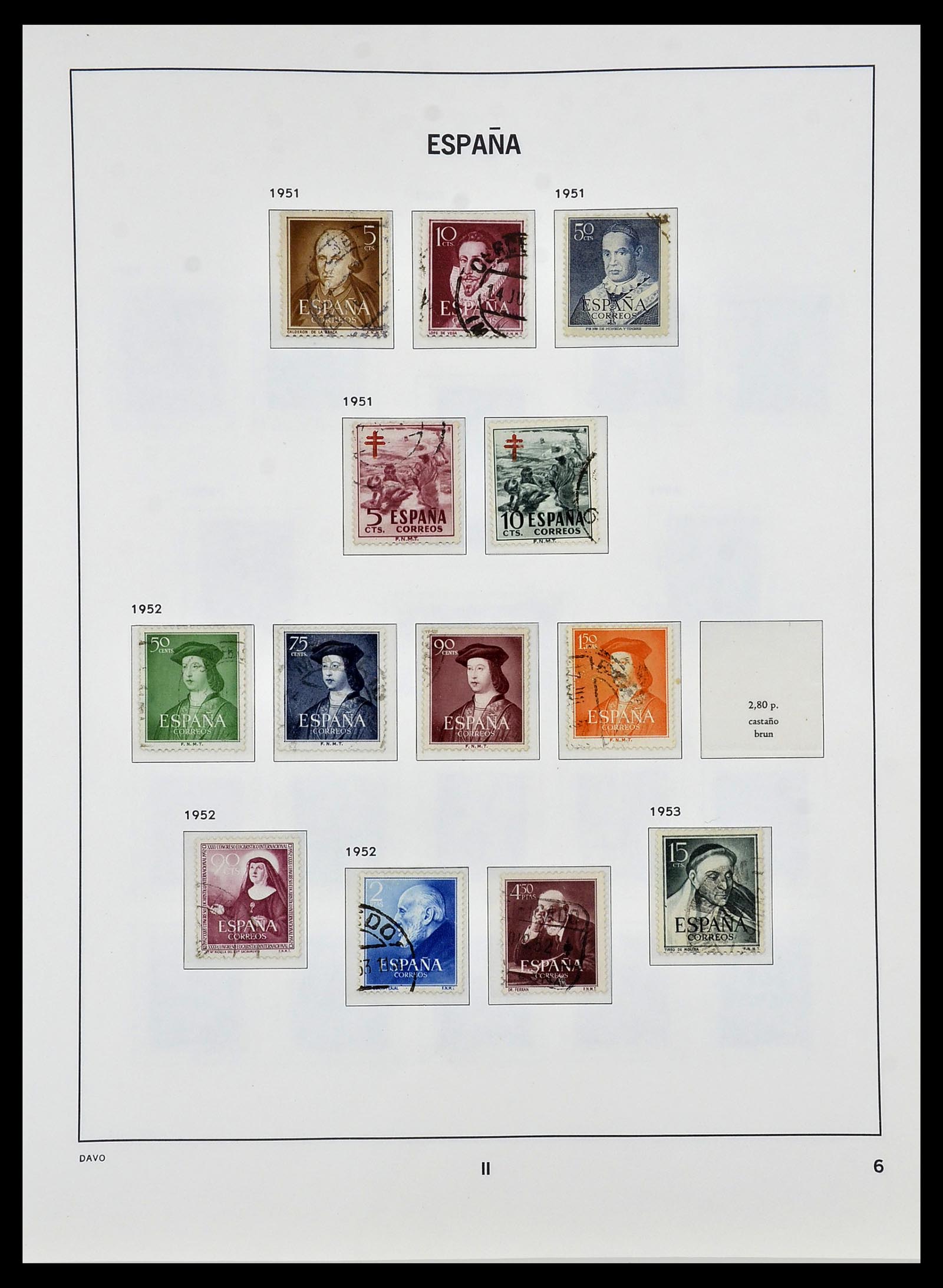 34440 083 - Postzegelverzameling 34440 Spanje 1850-1969.