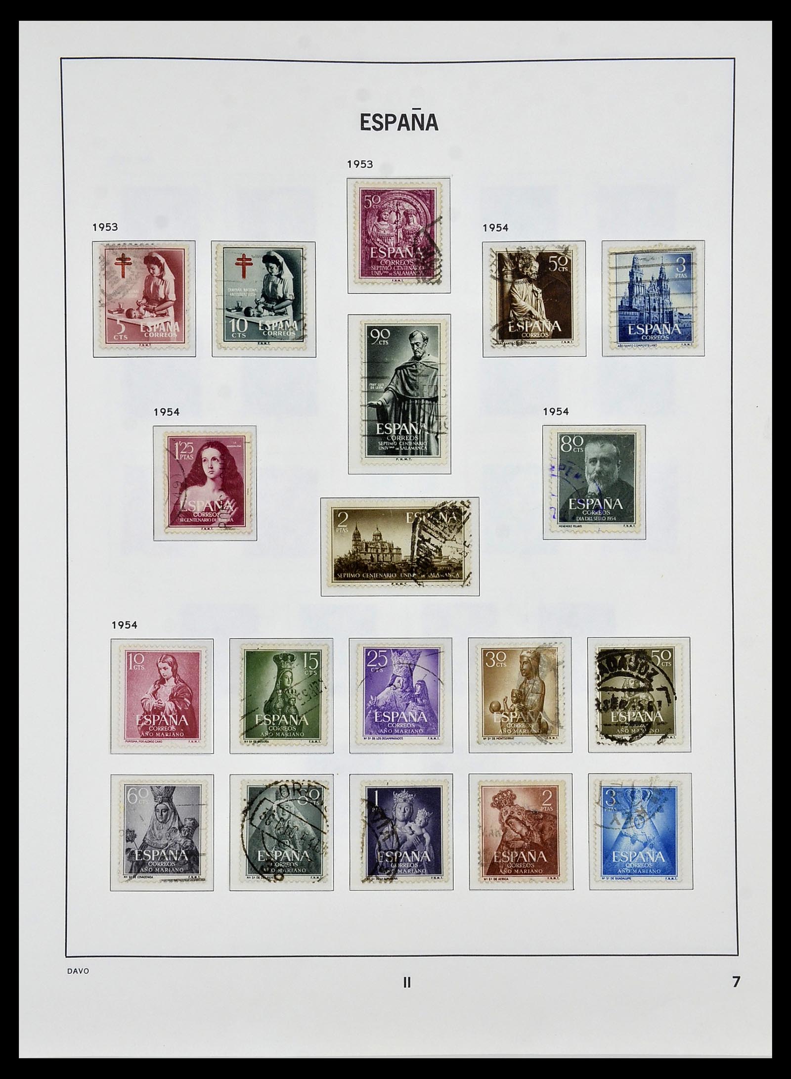 34440 084 - Postzegelverzameling 34440 Spanje 1850-1969.