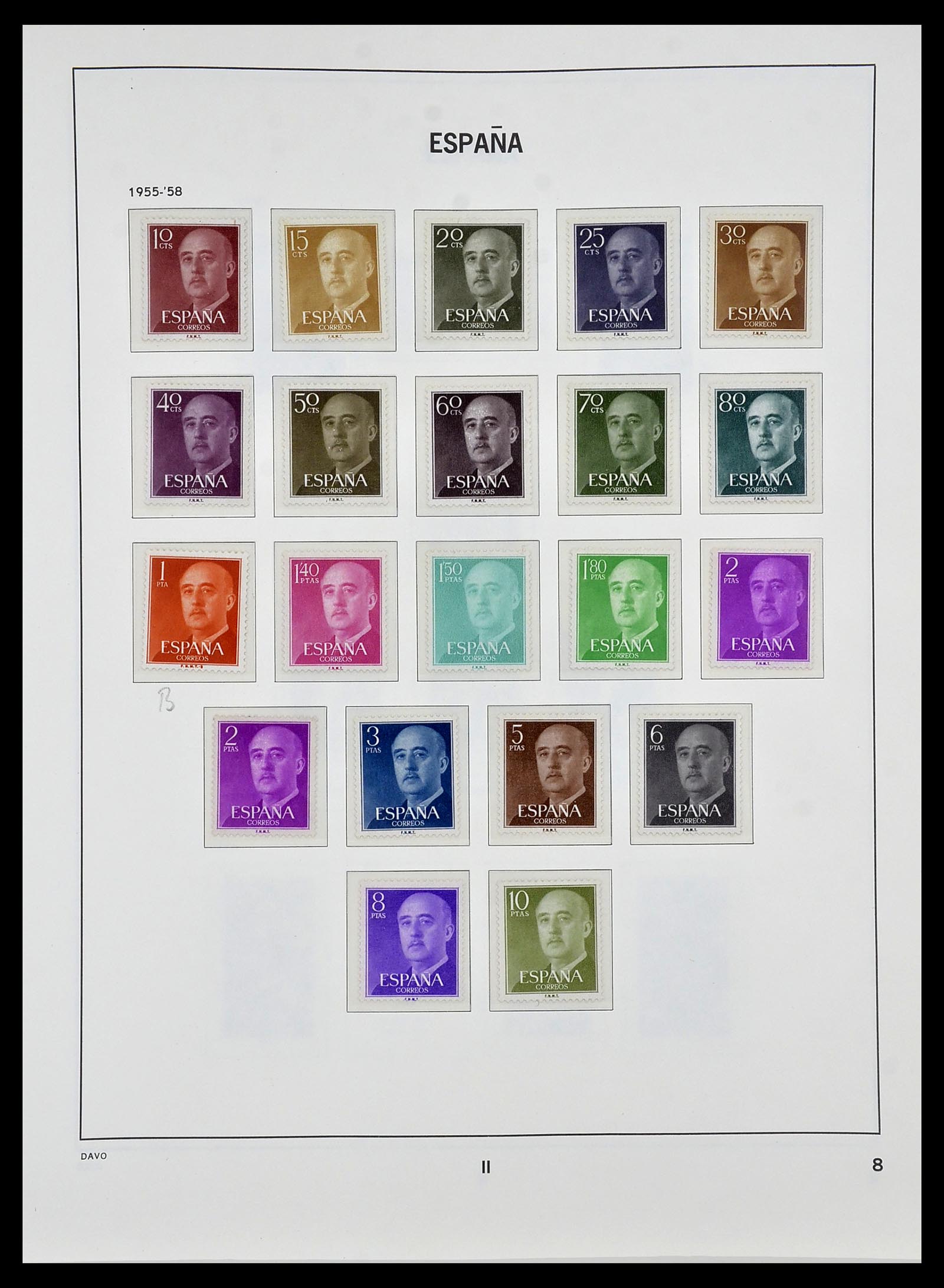 34440 085 - Postzegelverzameling 34440 Spanje 1850-1969.