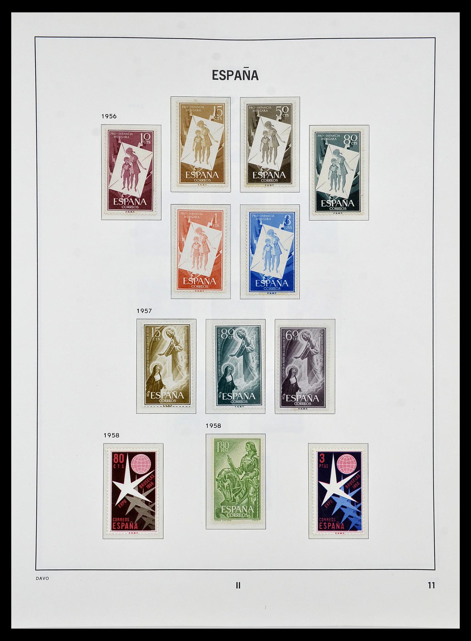 34440 088 - Postzegelverzameling 34440 Spanje 1850-1969.