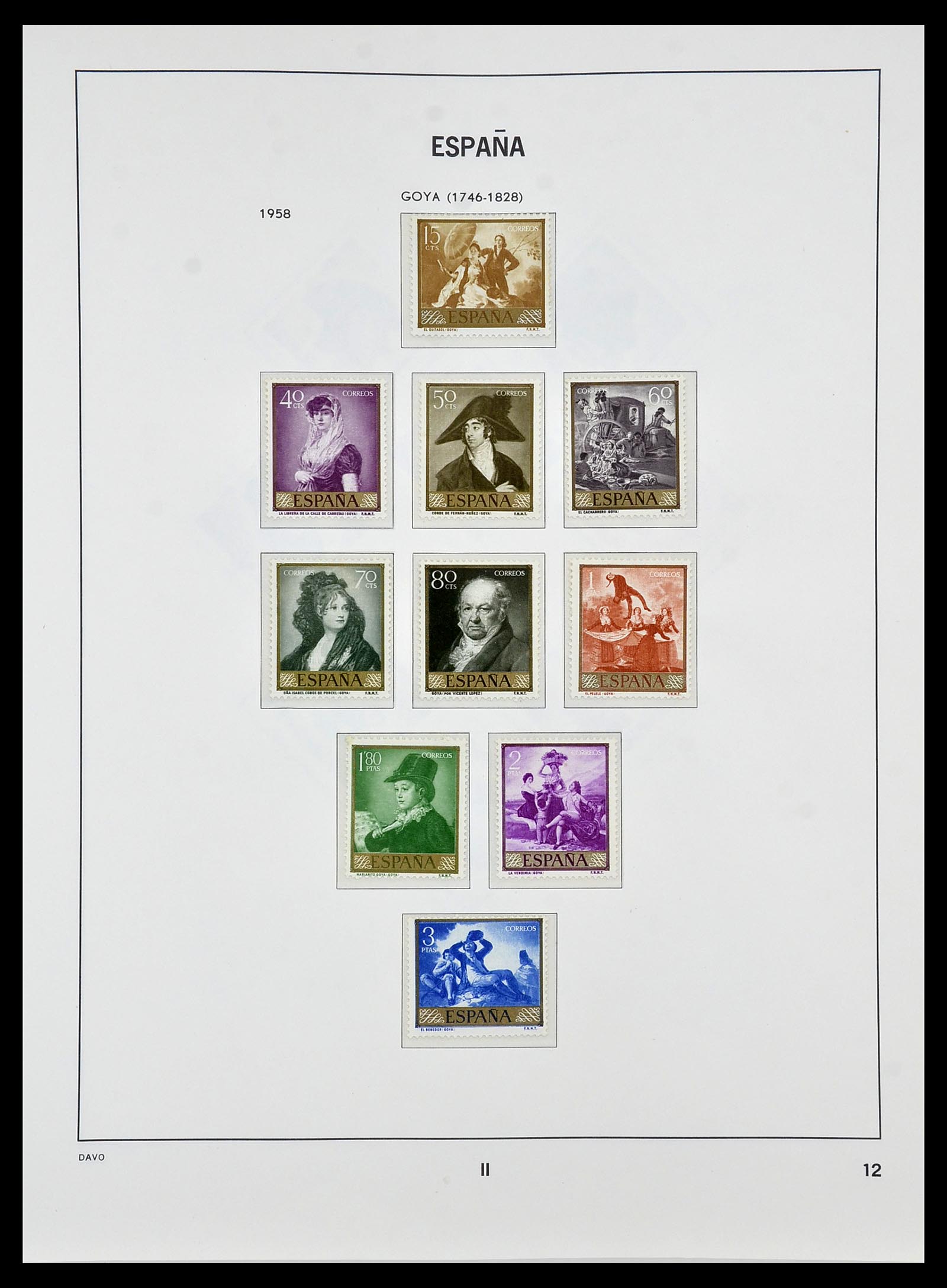 34440 089 - Postzegelverzameling 34440 Spanje 1850-1969.