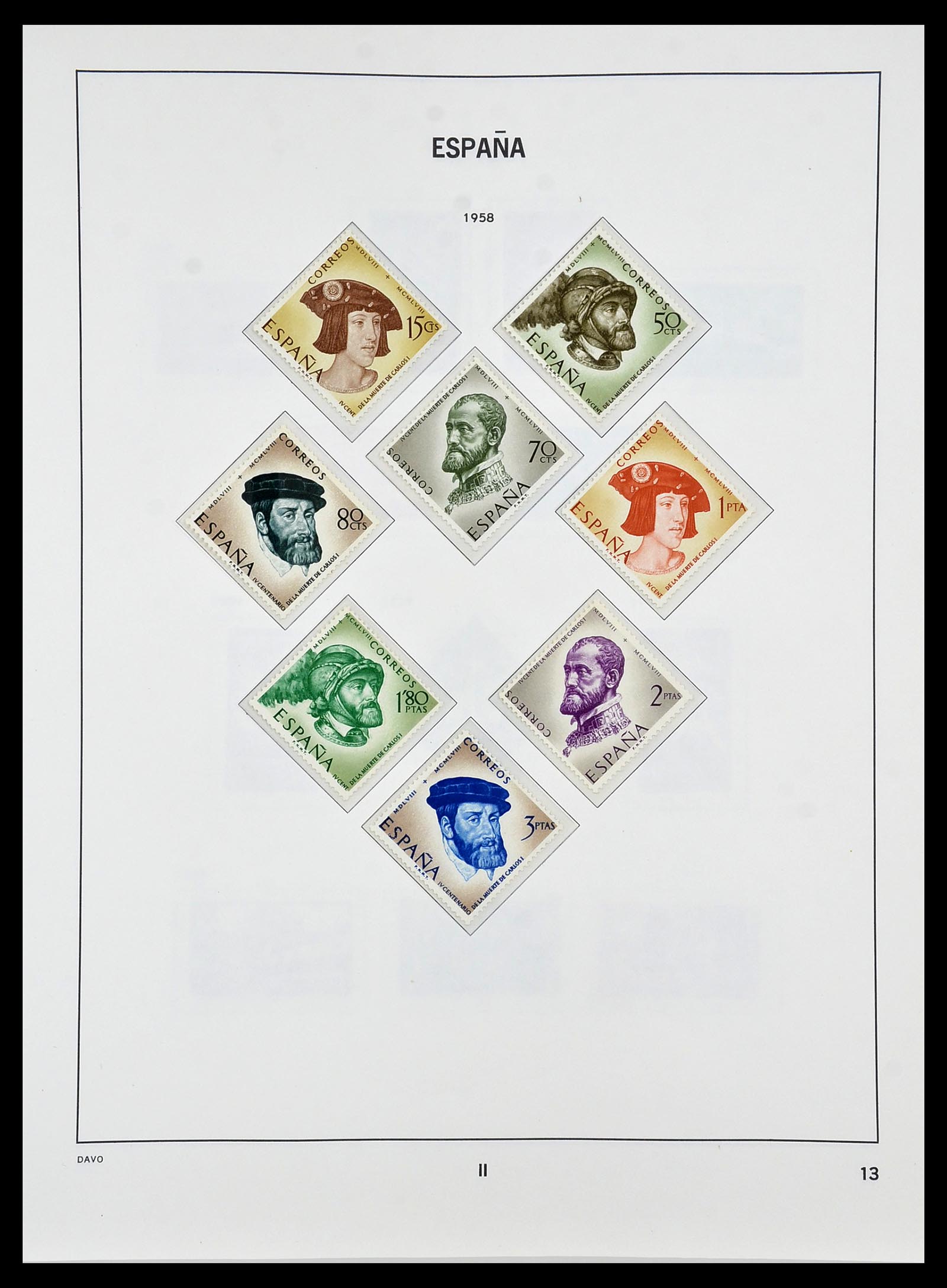 34440 090 - Postzegelverzameling 34440 Spanje 1850-1969.