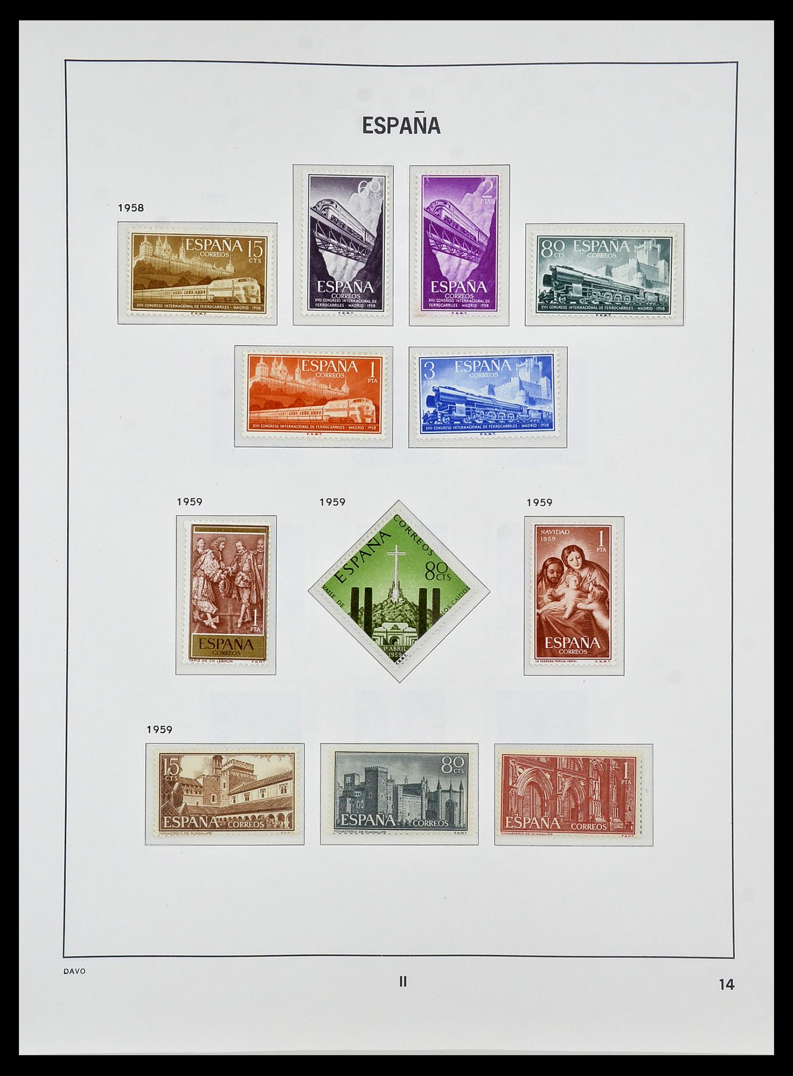 34440 091 - Postzegelverzameling 34440 Spanje 1850-1969.