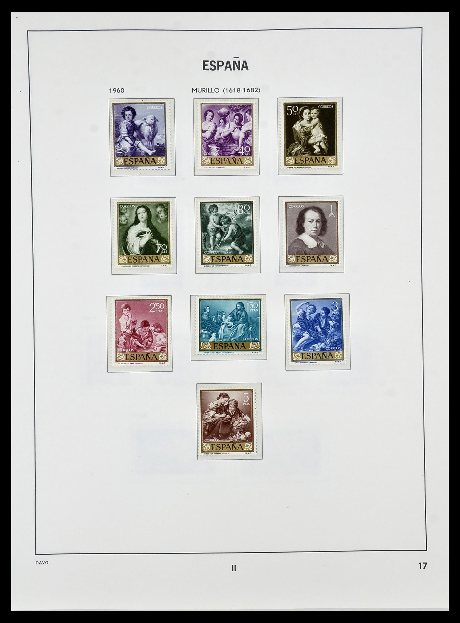 34440 094 - Postzegelverzameling 34440 Spanje 1850-1969.