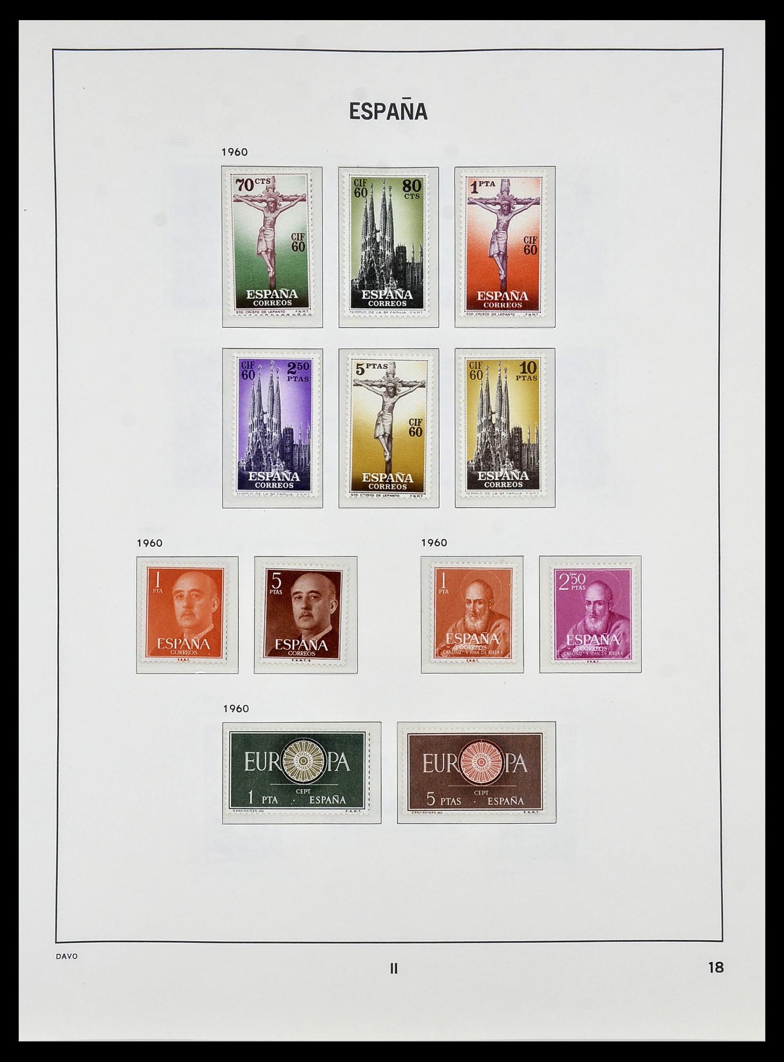 34440 095 - Postzegelverzameling 34440 Spanje 1850-1969.