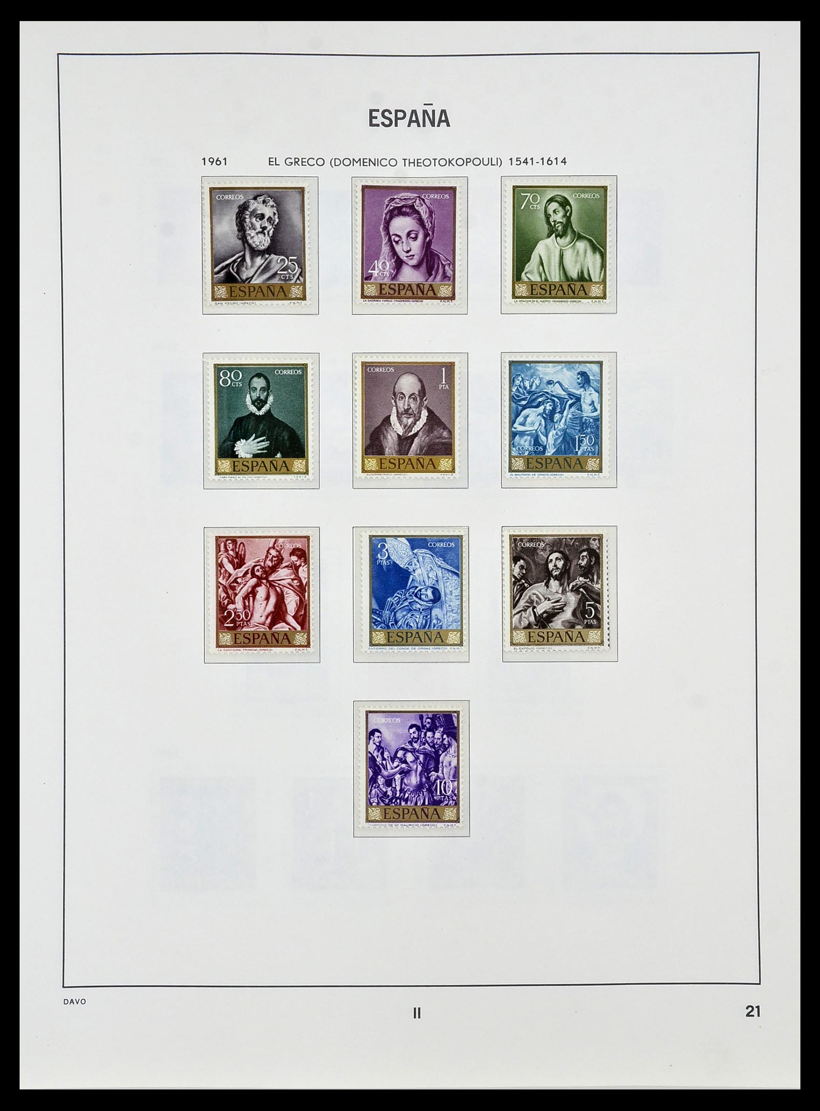 34440 098 - Postzegelverzameling 34440 Spanje 1850-1969.