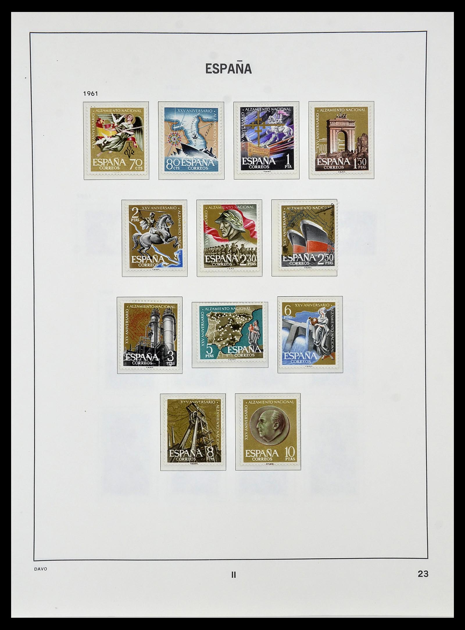 34440 100 - Postzegelverzameling 34440 Spanje 1850-1969.