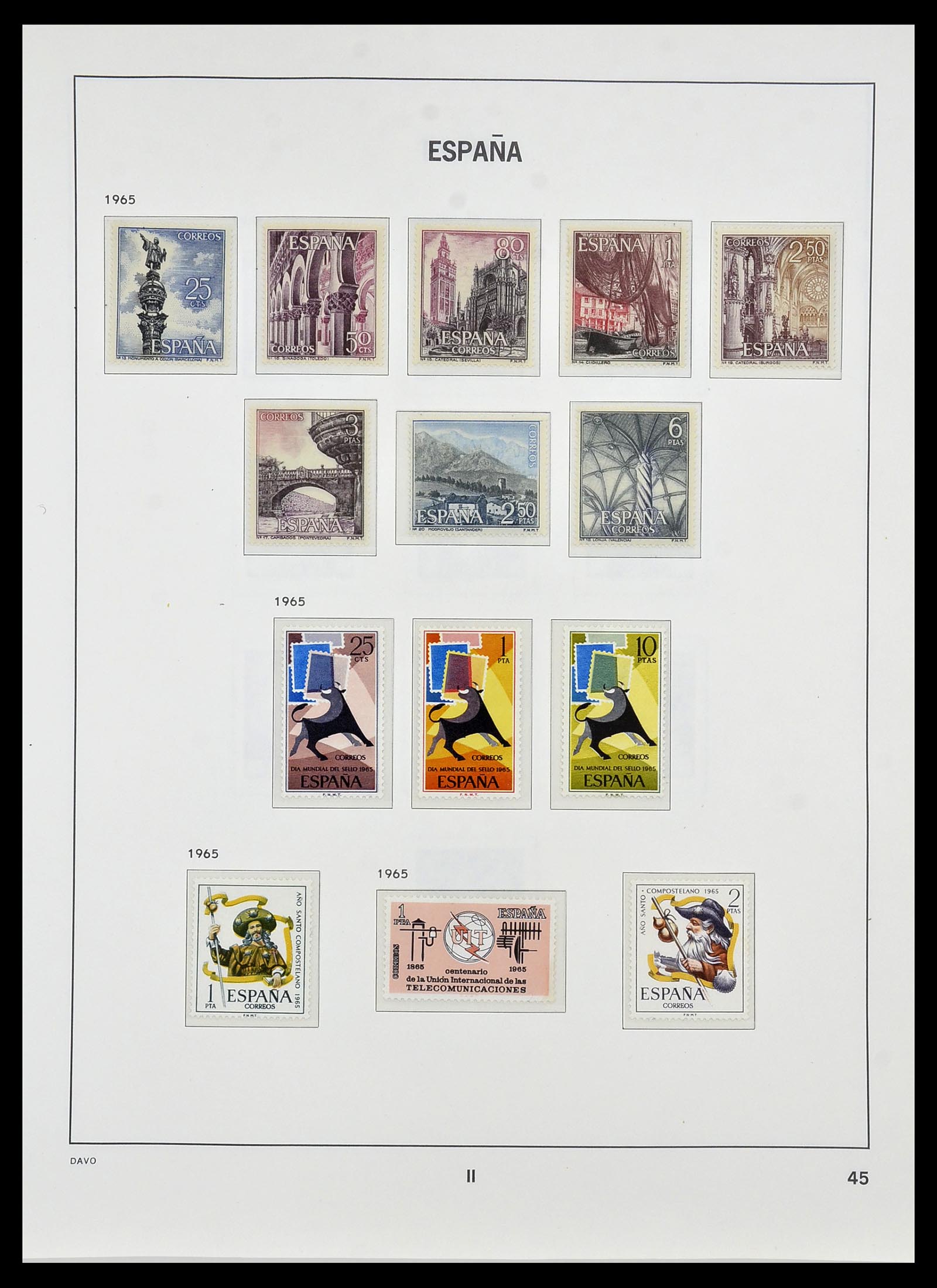 34440 122 - Postzegelverzameling 34440 Spanje 1850-1969.
