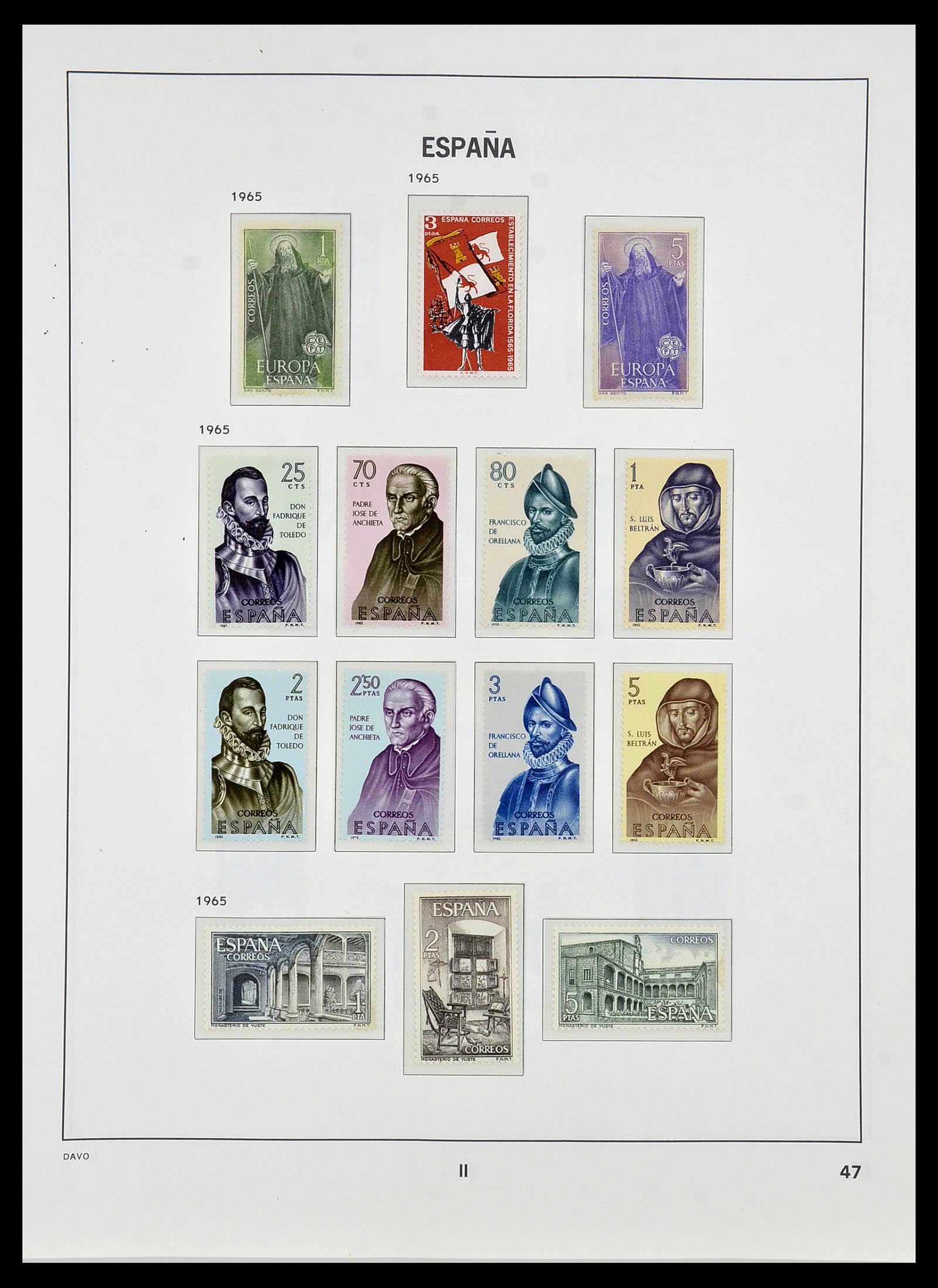 34440 124 - Postzegelverzameling 34440 Spanje 1850-1969.