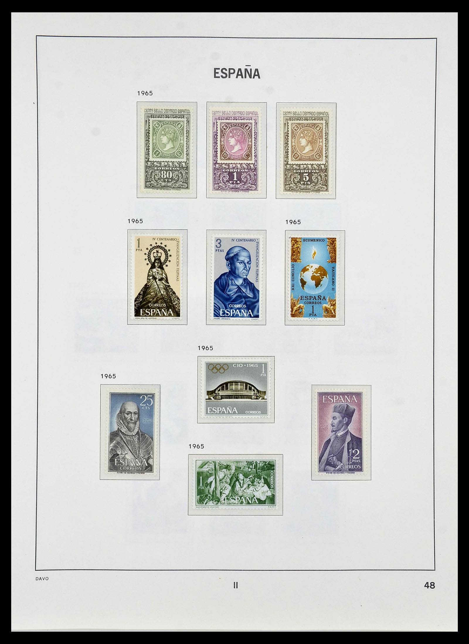 34440 125 - Postzegelverzameling 34440 Spanje 1850-1969.