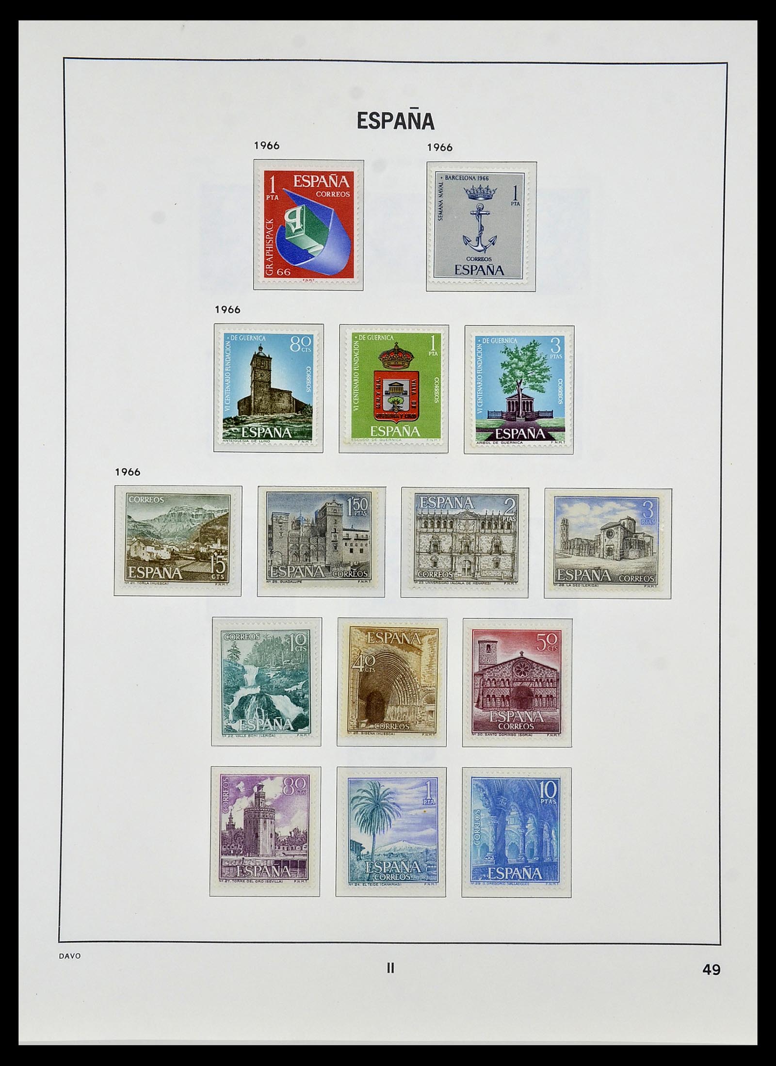 34440 126 - Postzegelverzameling 34440 Spanje 1850-1969.